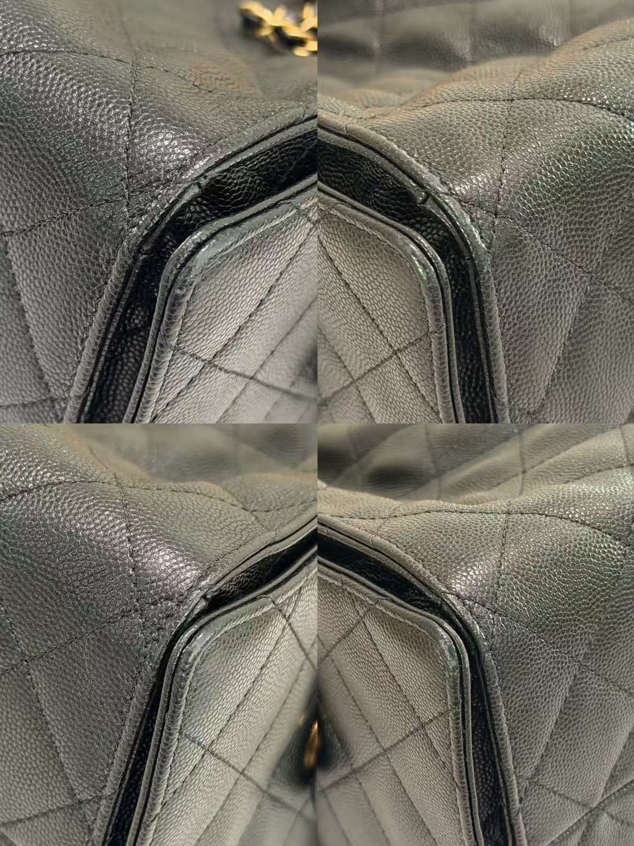 Chanel 25 Hobo Medium Black Caviar Leather with Gold Hardware (Chip Model)