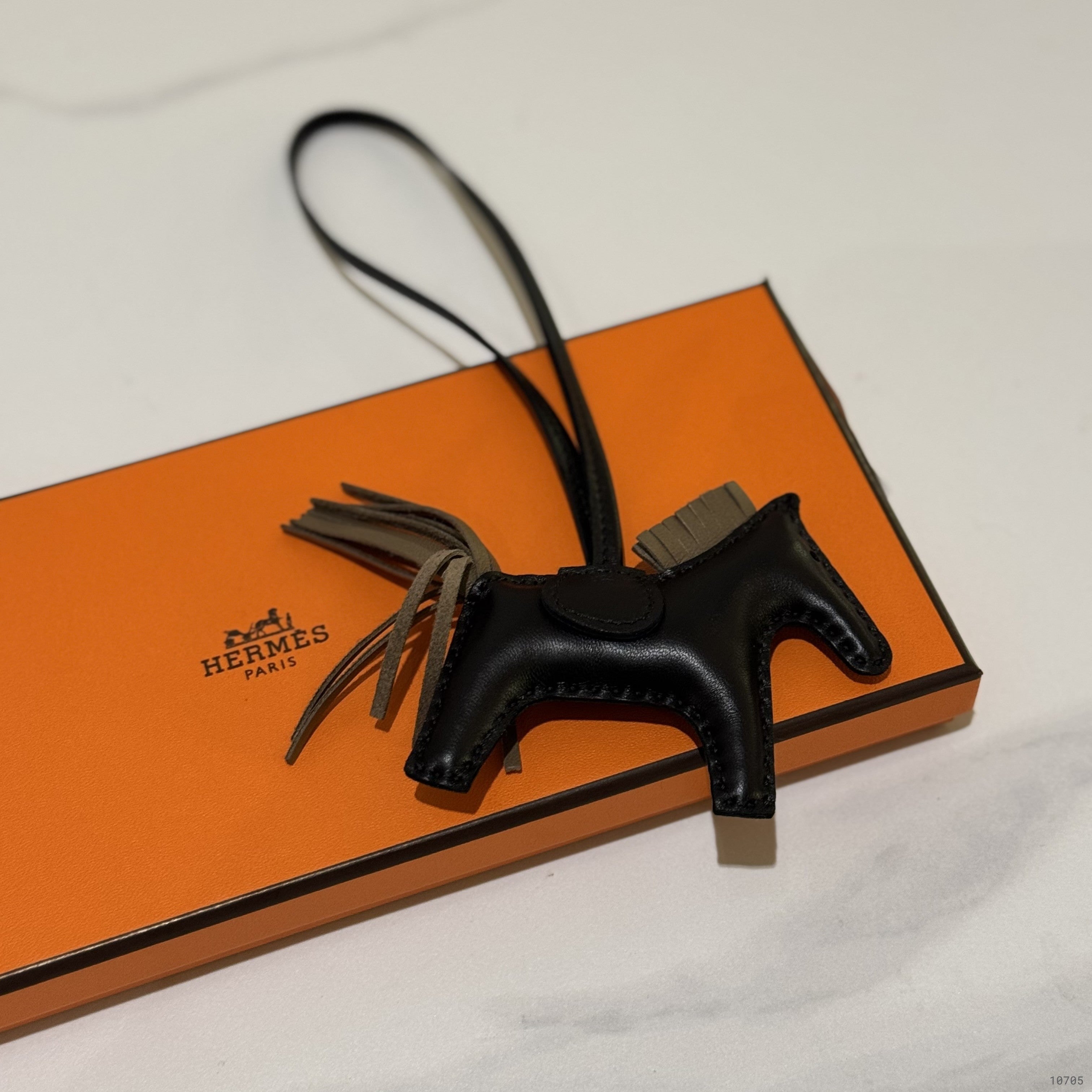 HERMES RODEO BAG CHARM BLACK