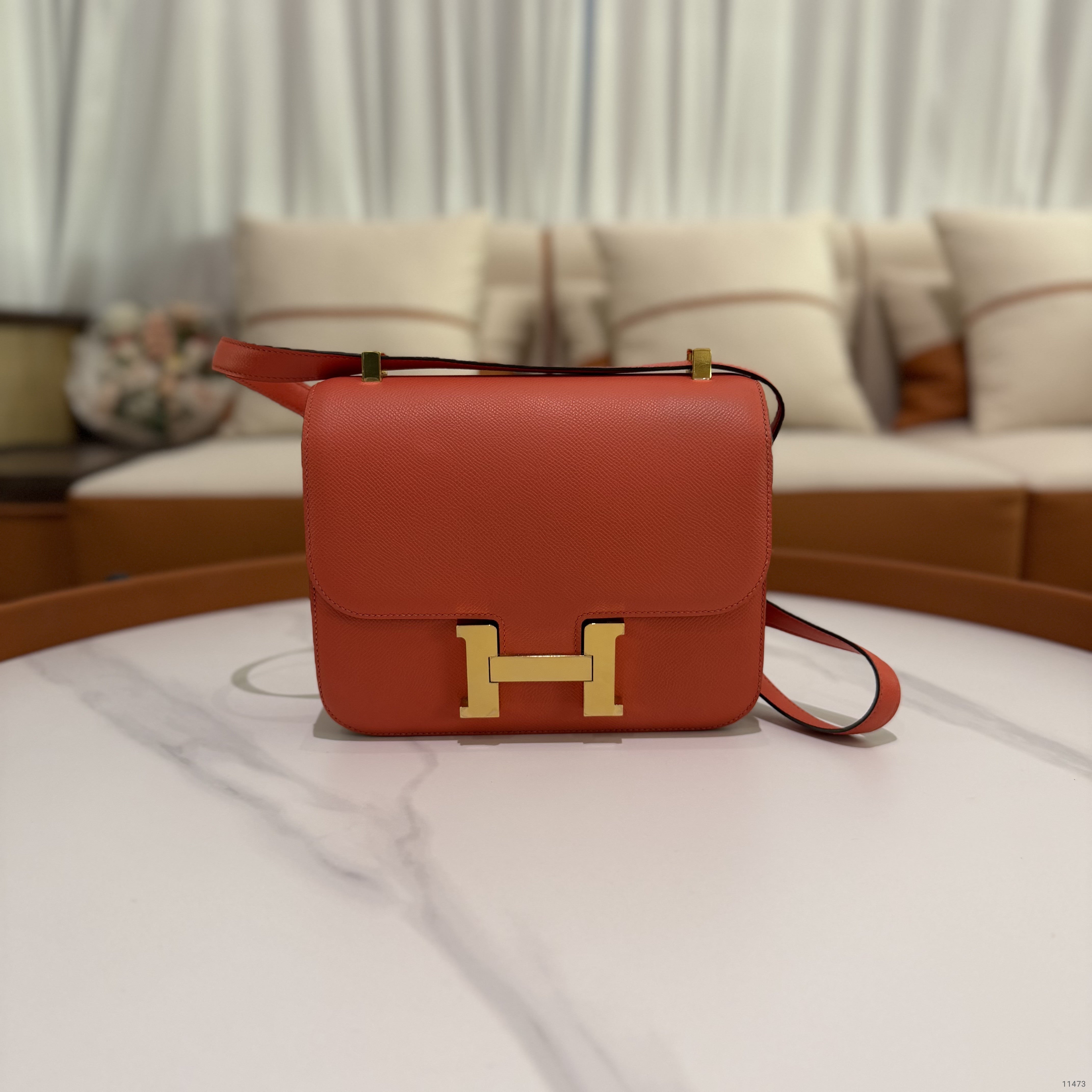 Hermes Constance 24 Rose 5T with Gold Hardware