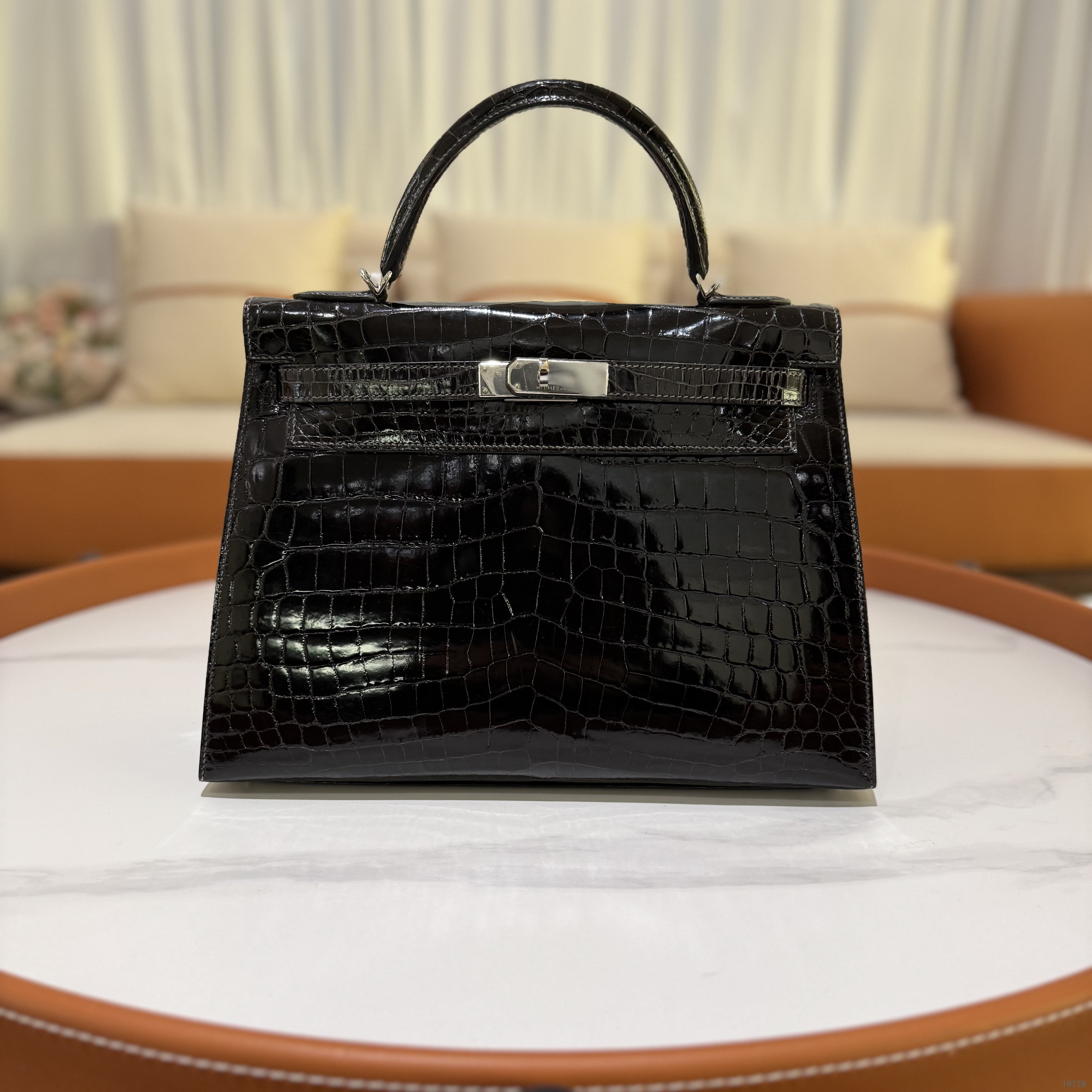 HERMES KELLY 32 MATTE CROCODILE LEATHER