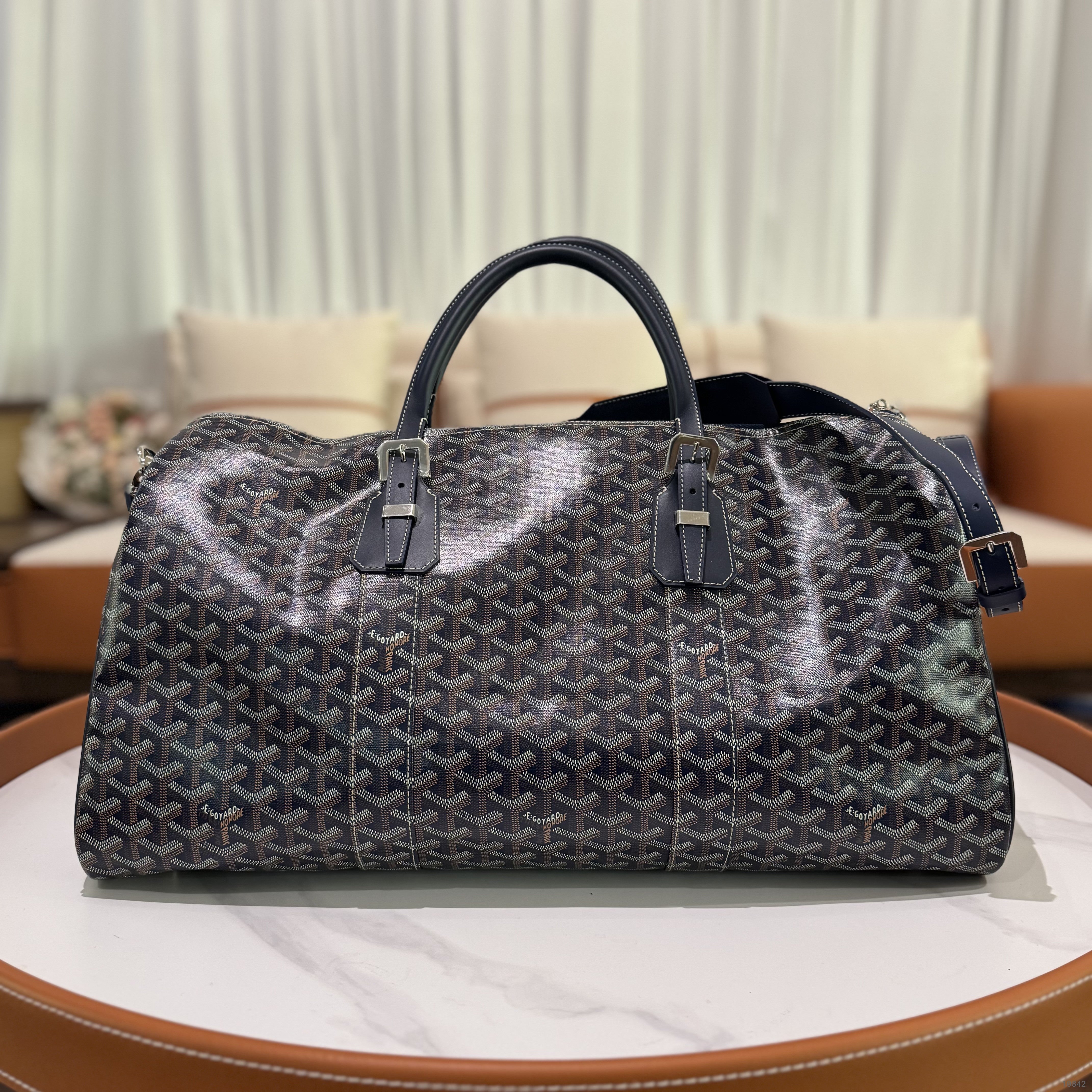 GOYARD BOSTON 50 TRAVEL BAG (PART STICKERS, BRAND NEW)