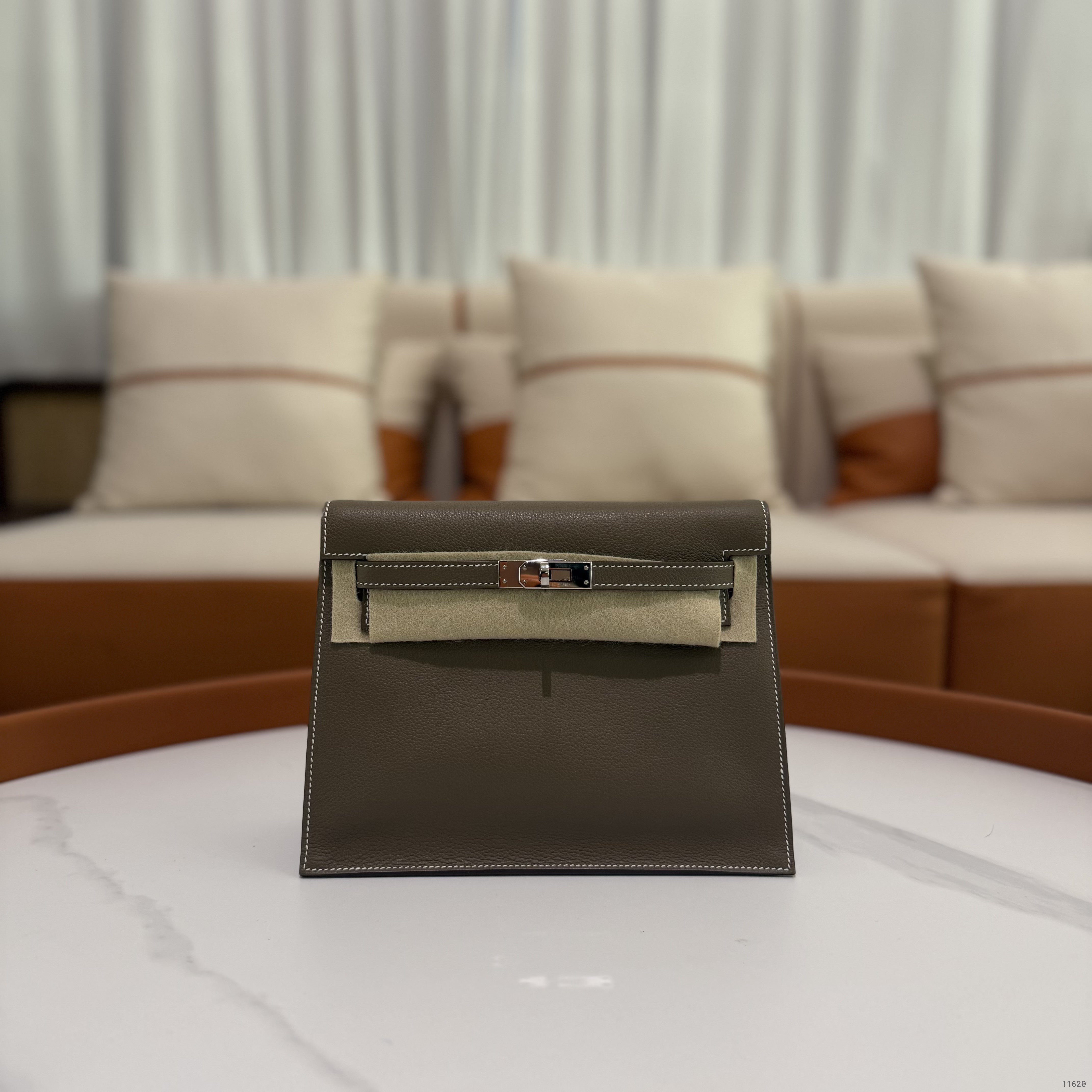 Hermès Kelly Danse Etoupe Epsom Leather Palladium Hardware