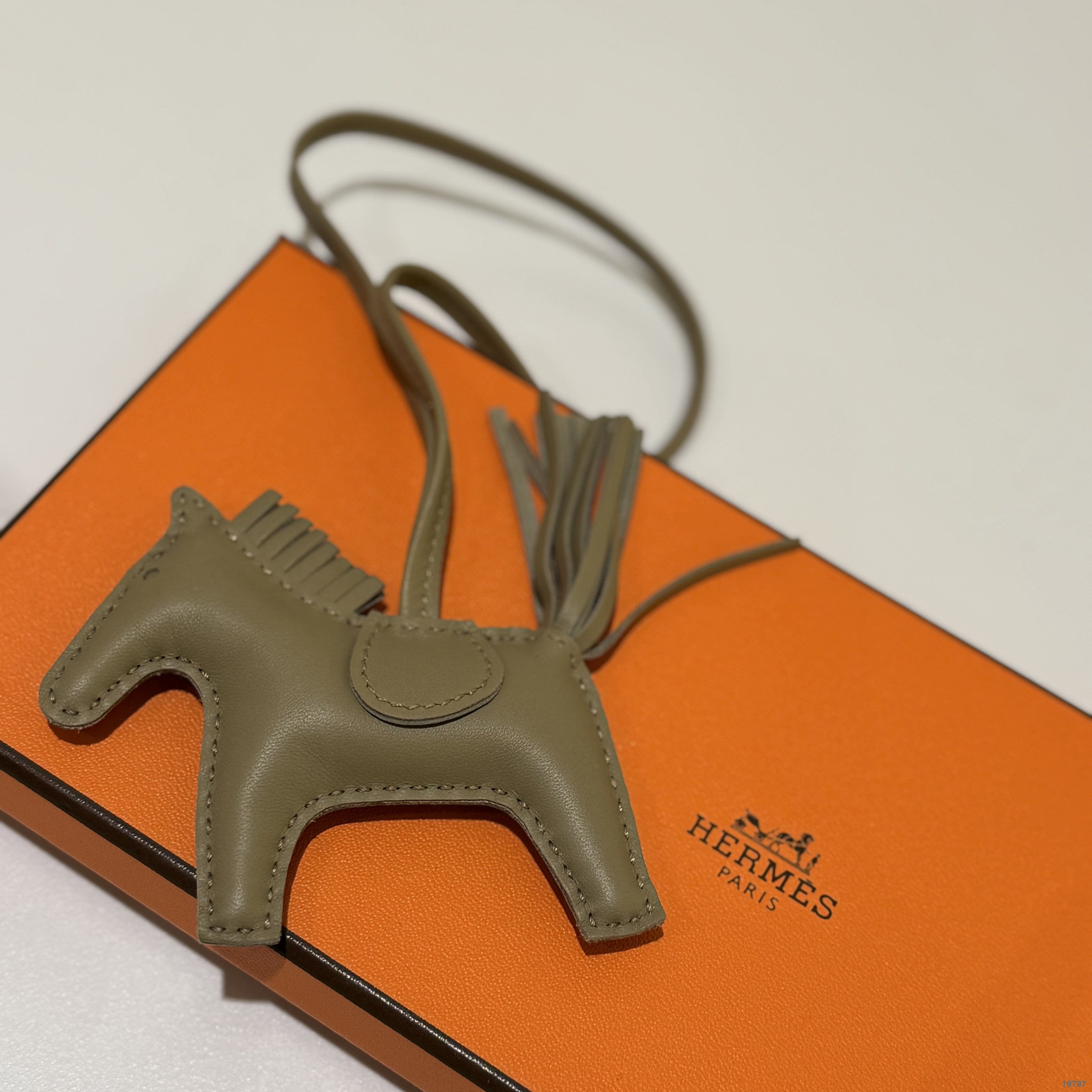 HERMES RODEO BAG CHARM BROWN