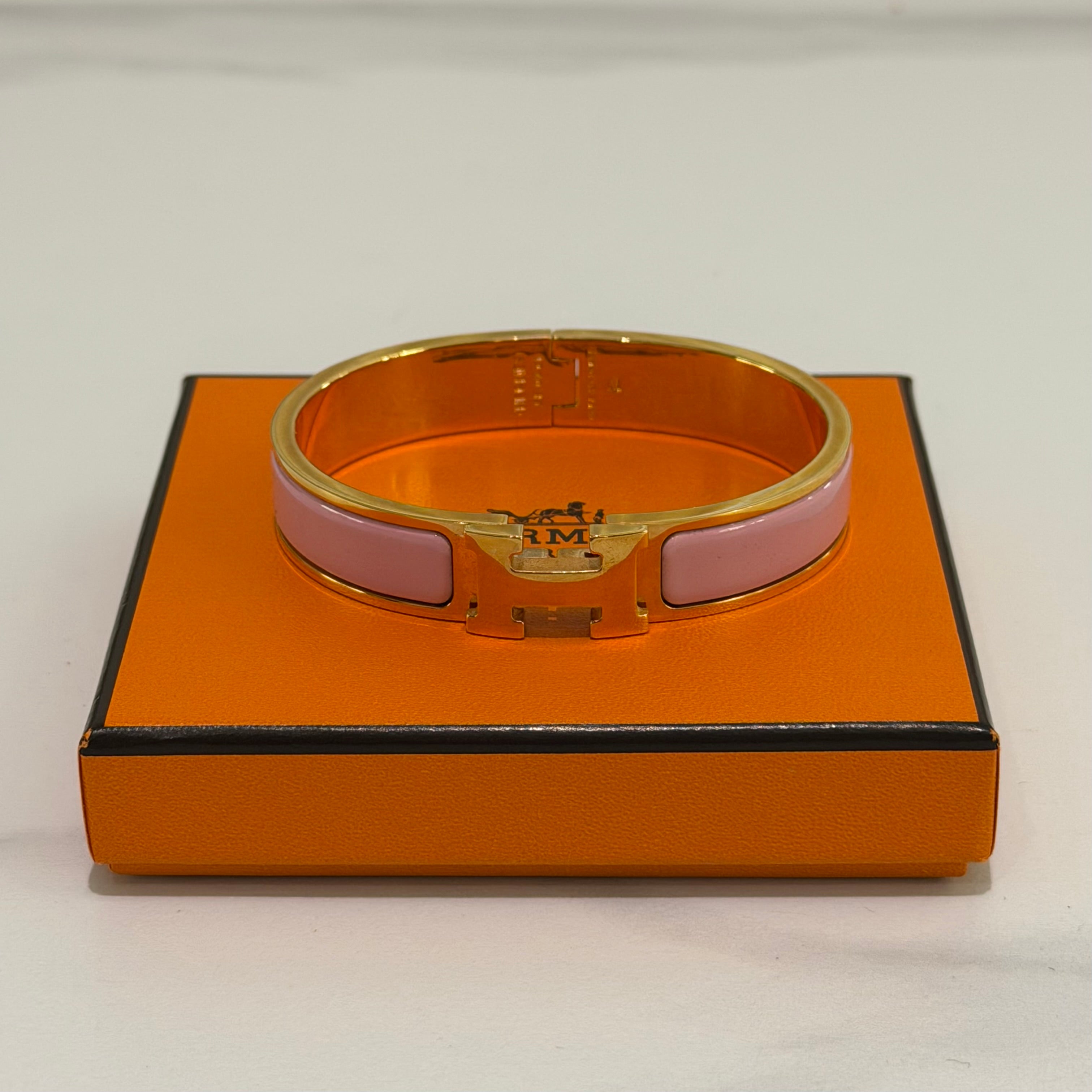 Hermes Clic HH Bracelet Pink with Gold Hardware
