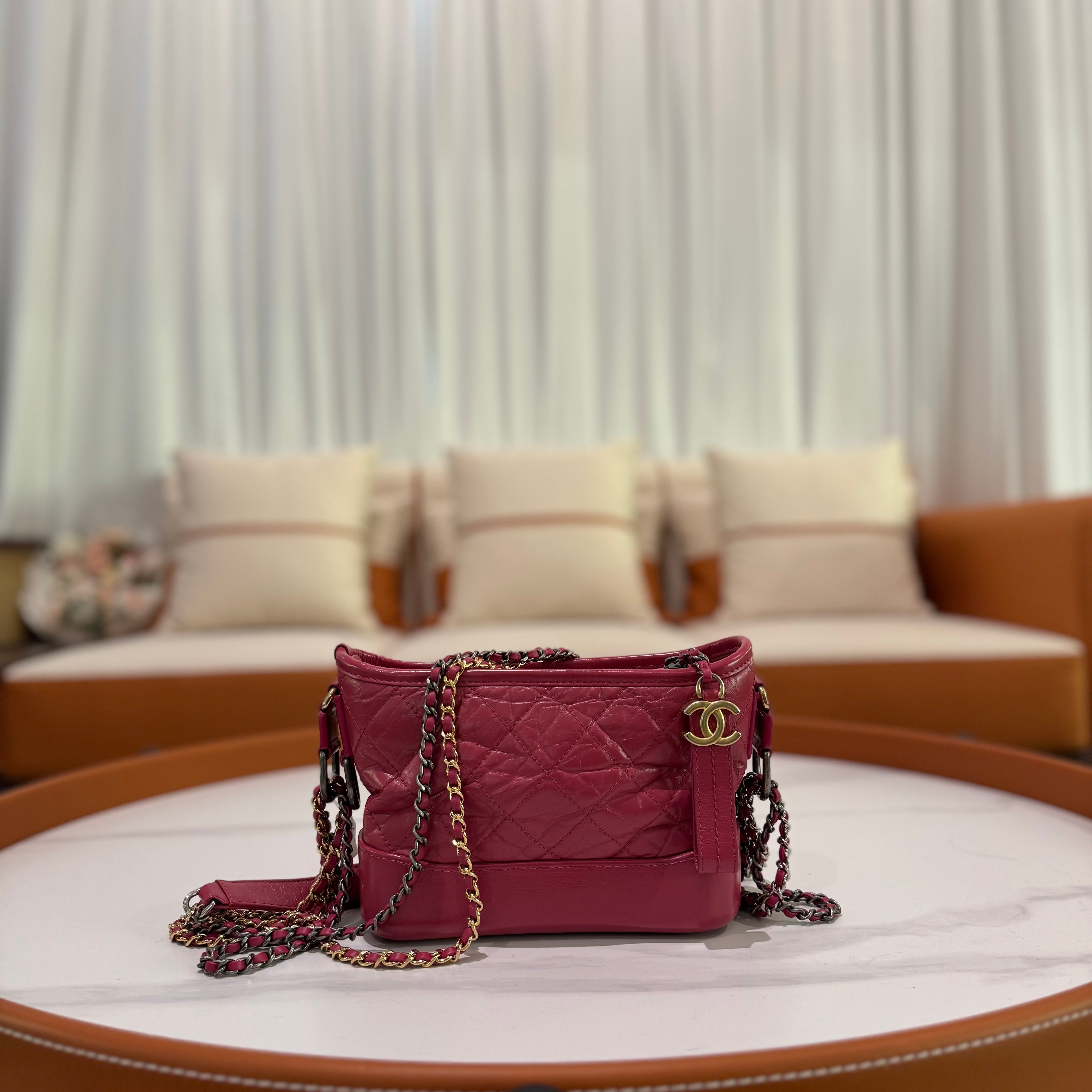 CHANEL GABRIELLE SMALL HOBO BAG FUCHSIA PINK