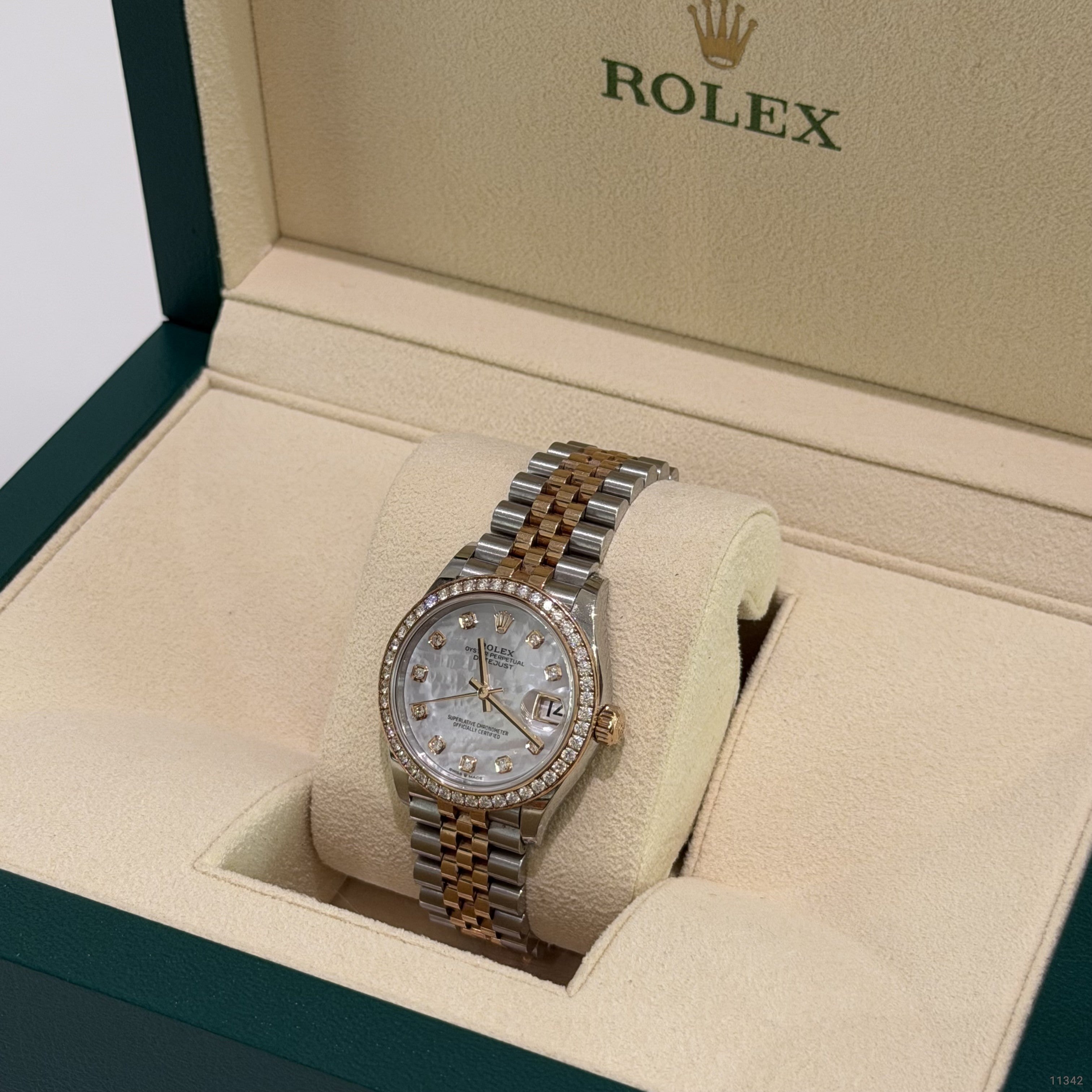Rolex Datejust Lady 278381RBR Mother-of-Pearl Dial with Diamond Bezel & Diamond Hour Markers