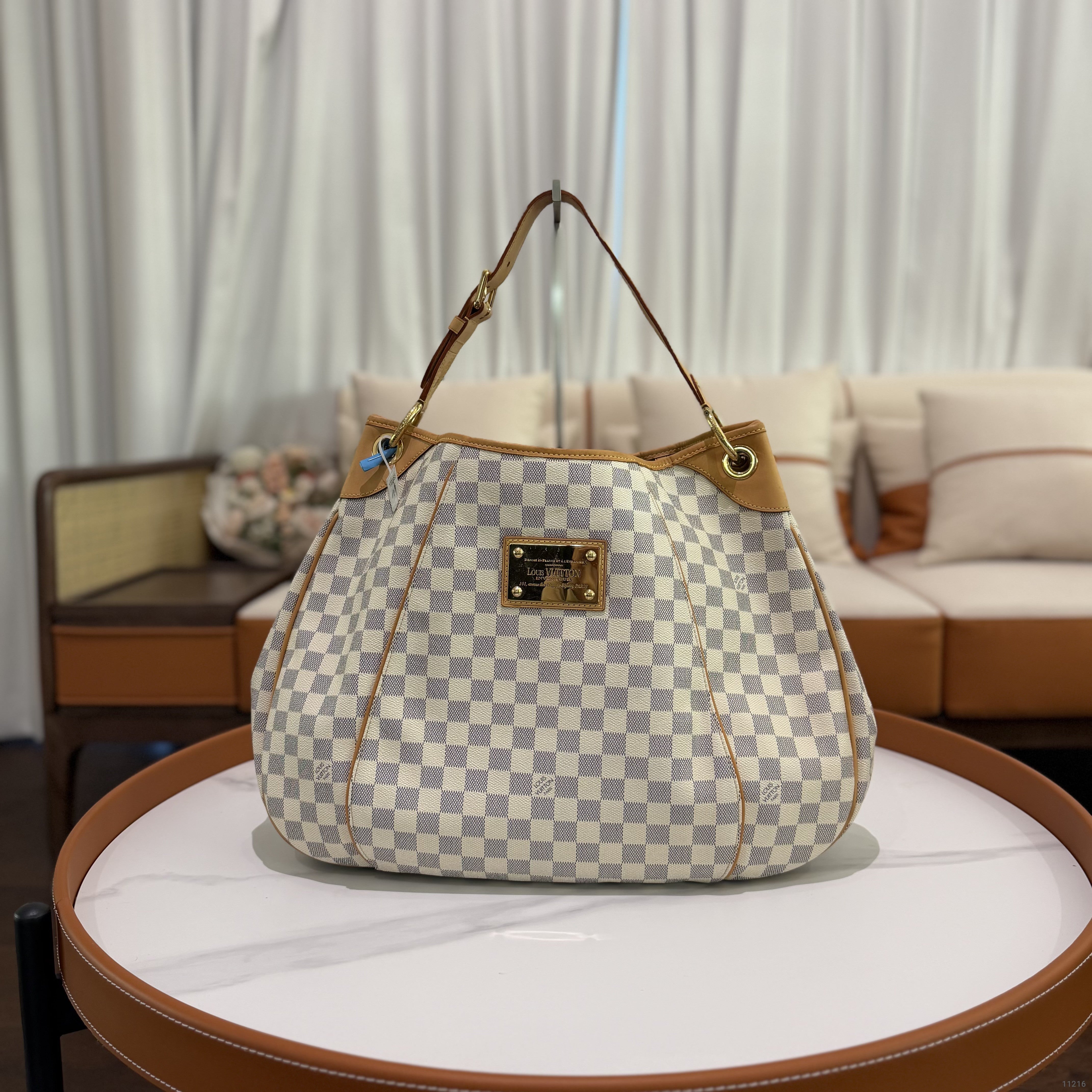 LOUIS VUITTON Vintage White Damier Shoulder Bag