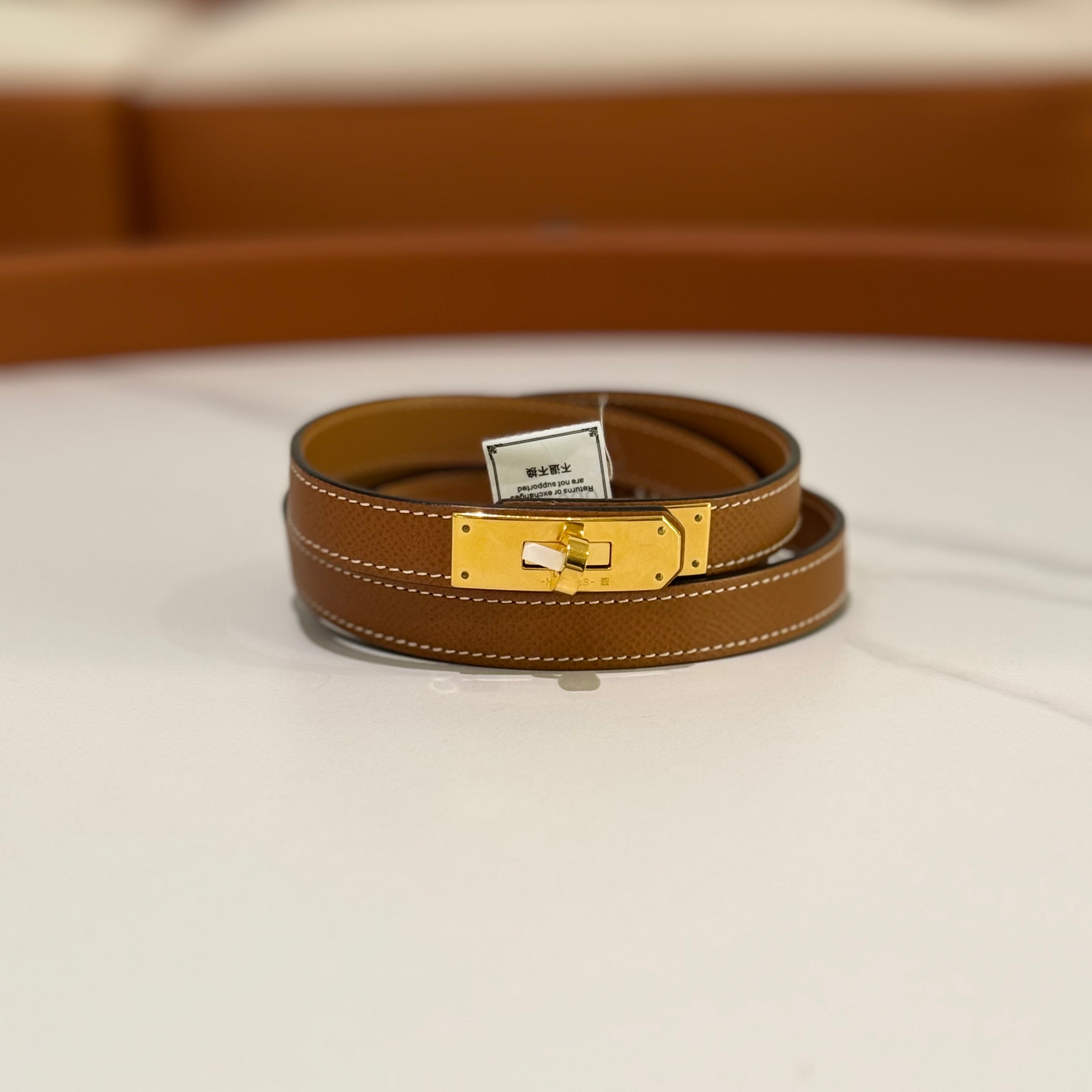 HERMES KELLY ROSE GOLD BELT