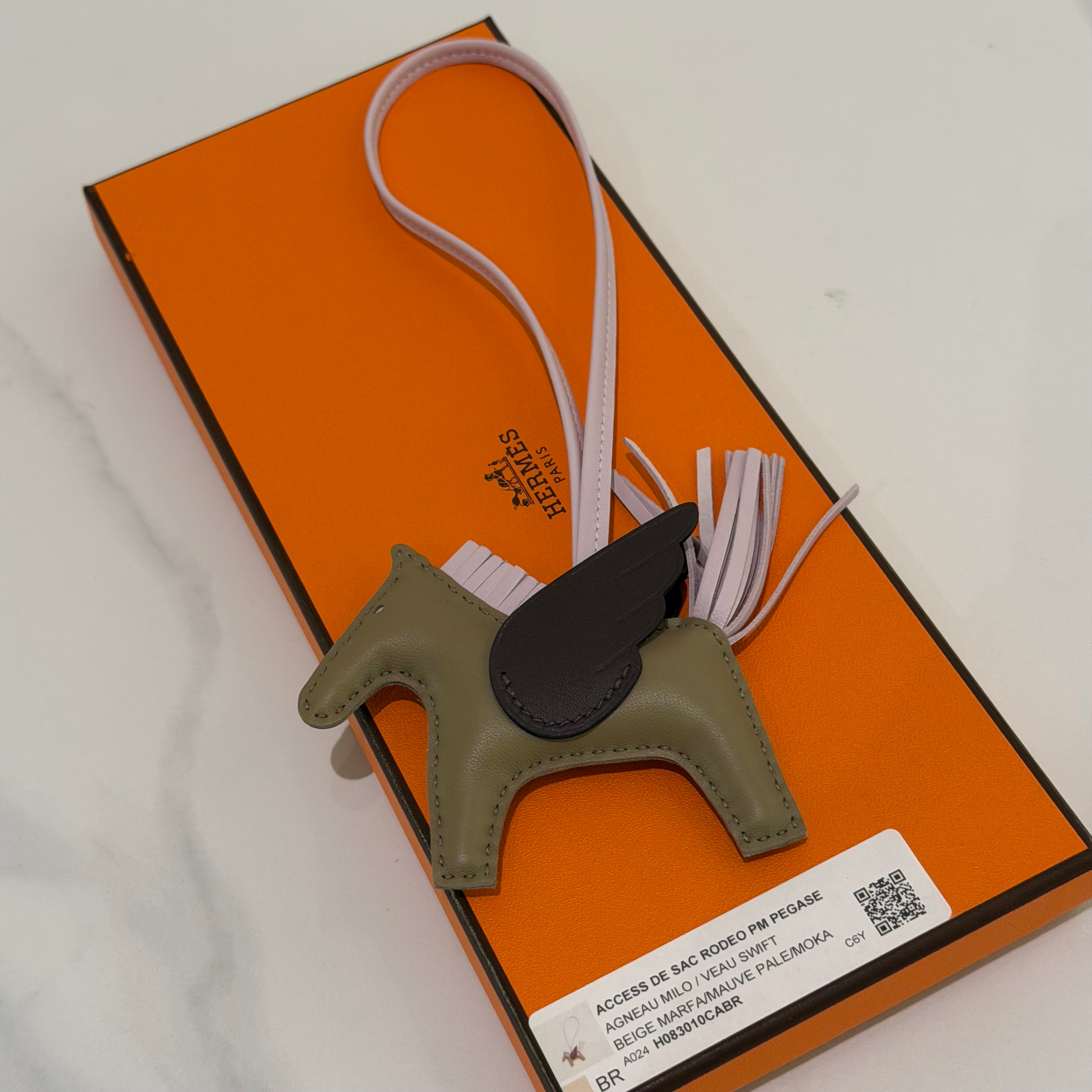 Hermes Rodeo Charm Beige Marfa & Mauve Pale & Moka