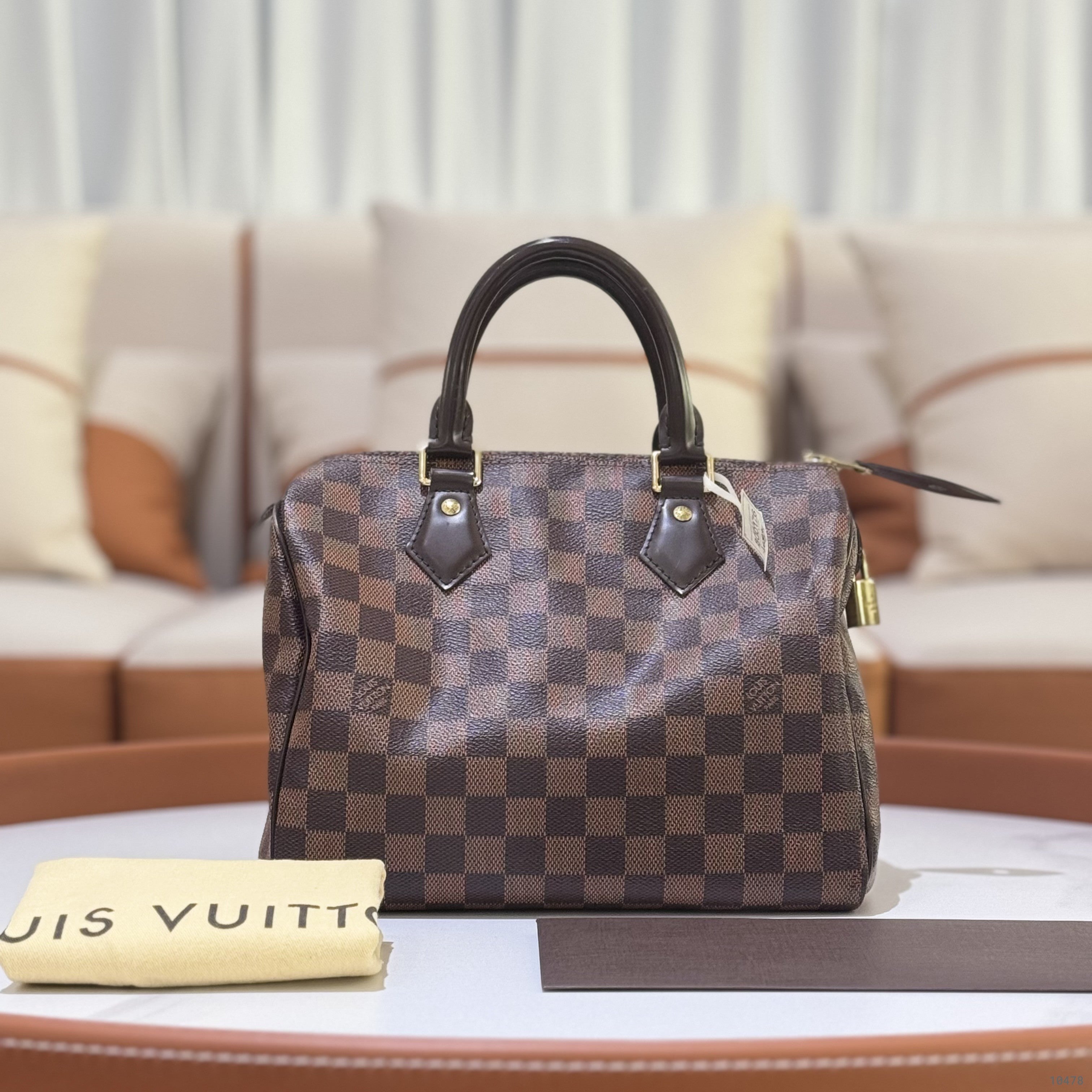 LOUIS VUITTON SPEEDY BANDOULIÈRE 25 DAMIER EBENE CANVAS