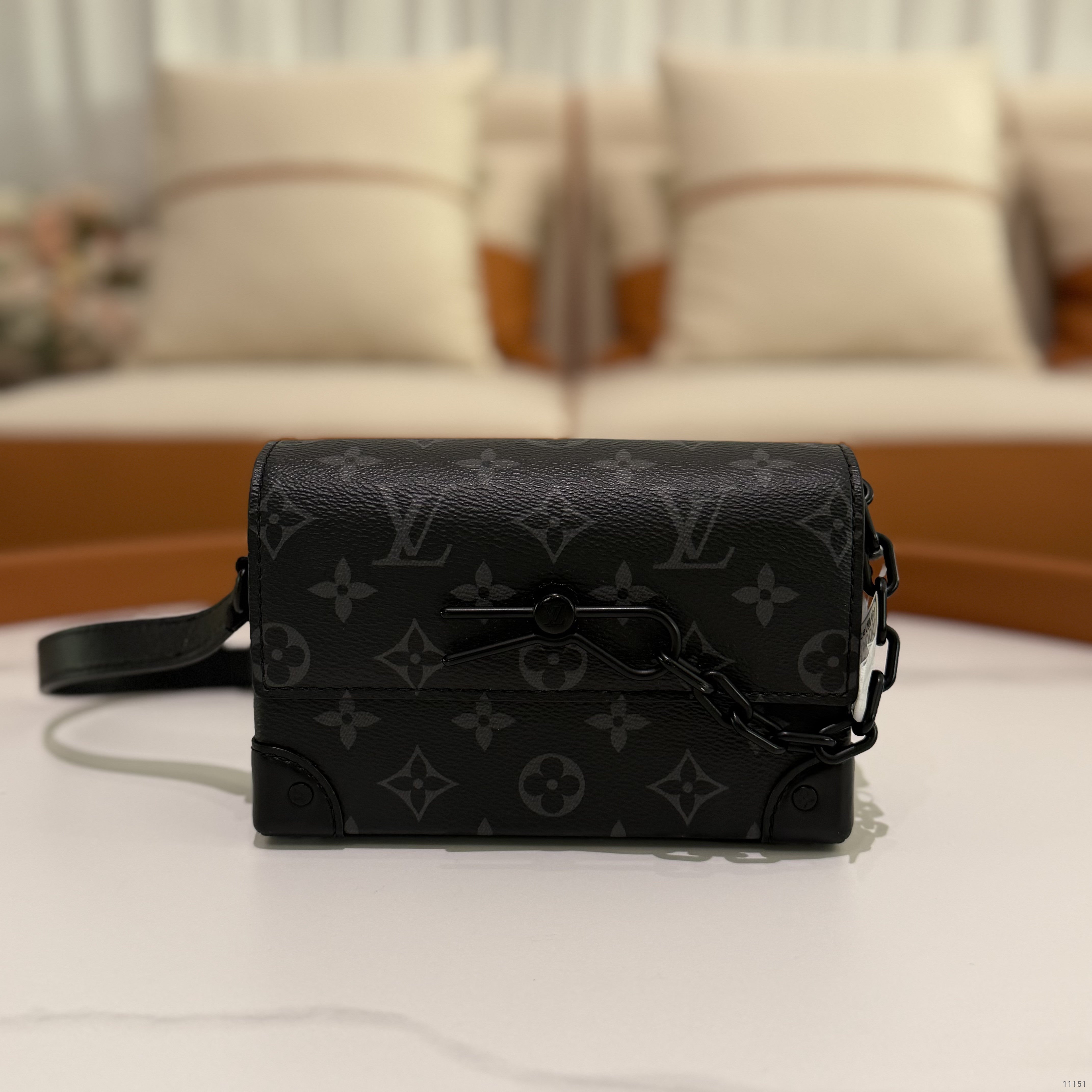 LOUIS VUITTON STEAMER CLASSIC MONOGRAM SMALL TRUNK BAG