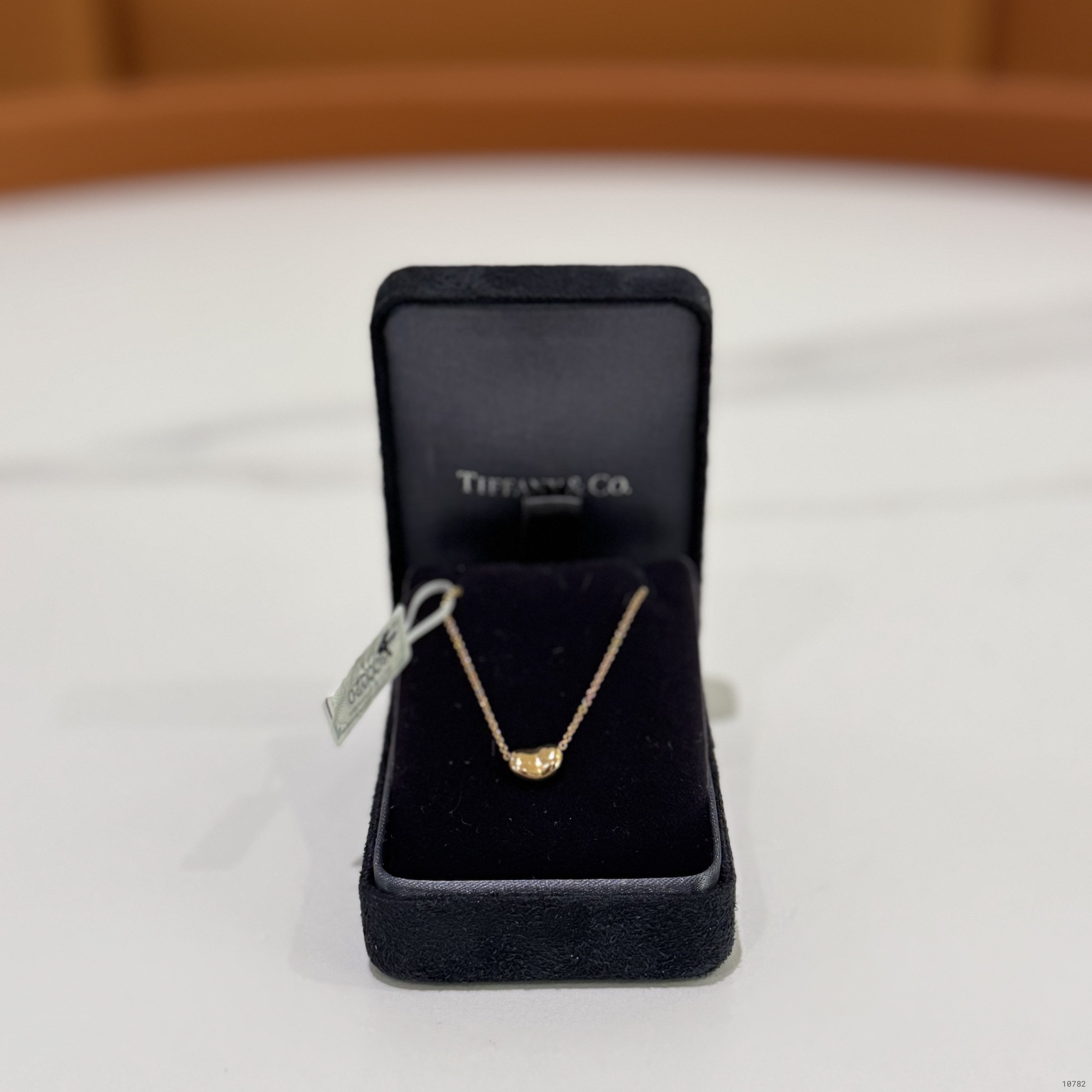 TIFFANY ROSE GOLD NECKLACE MINI BEAN DESIGN