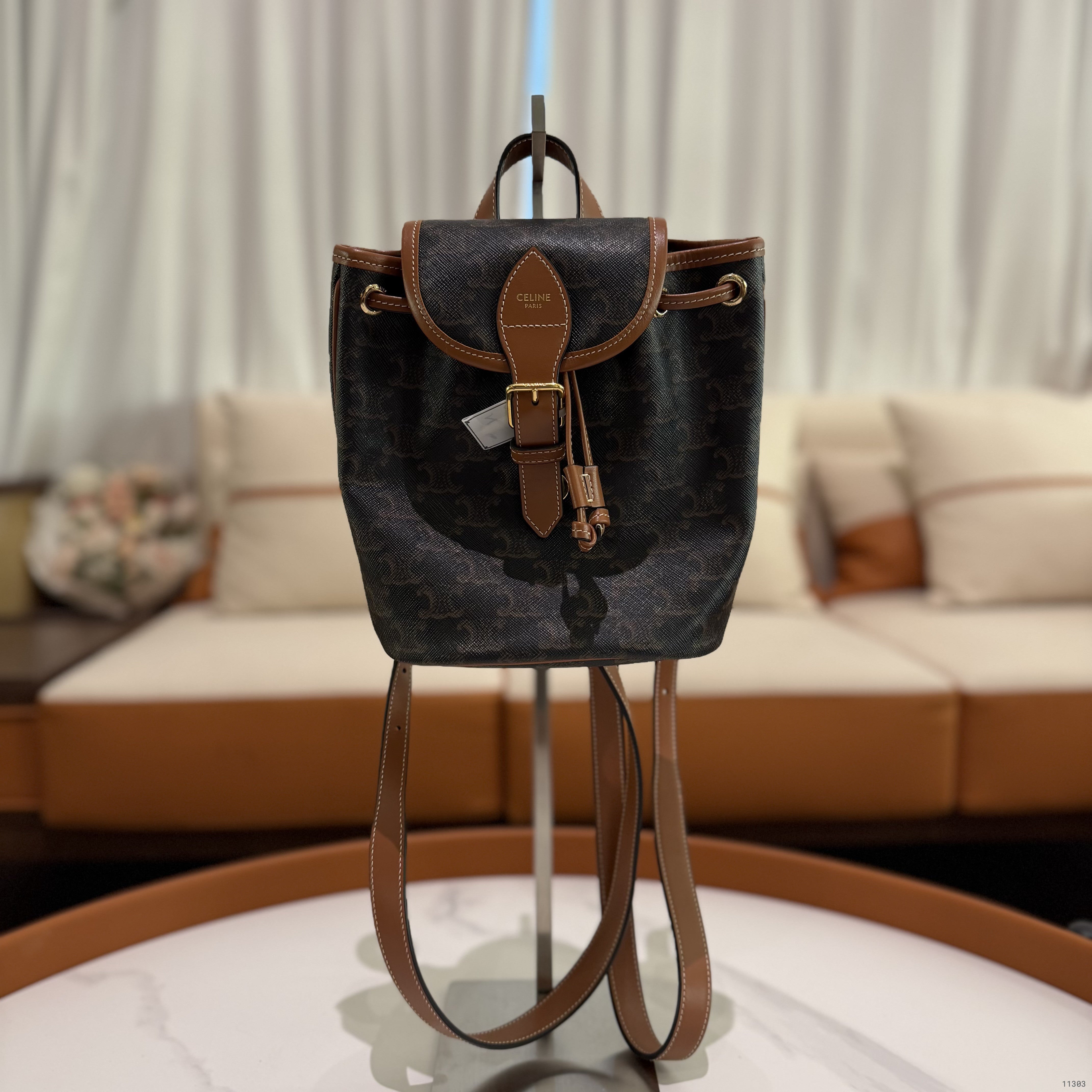 Celine Folco Triomphe Monogram Backpack