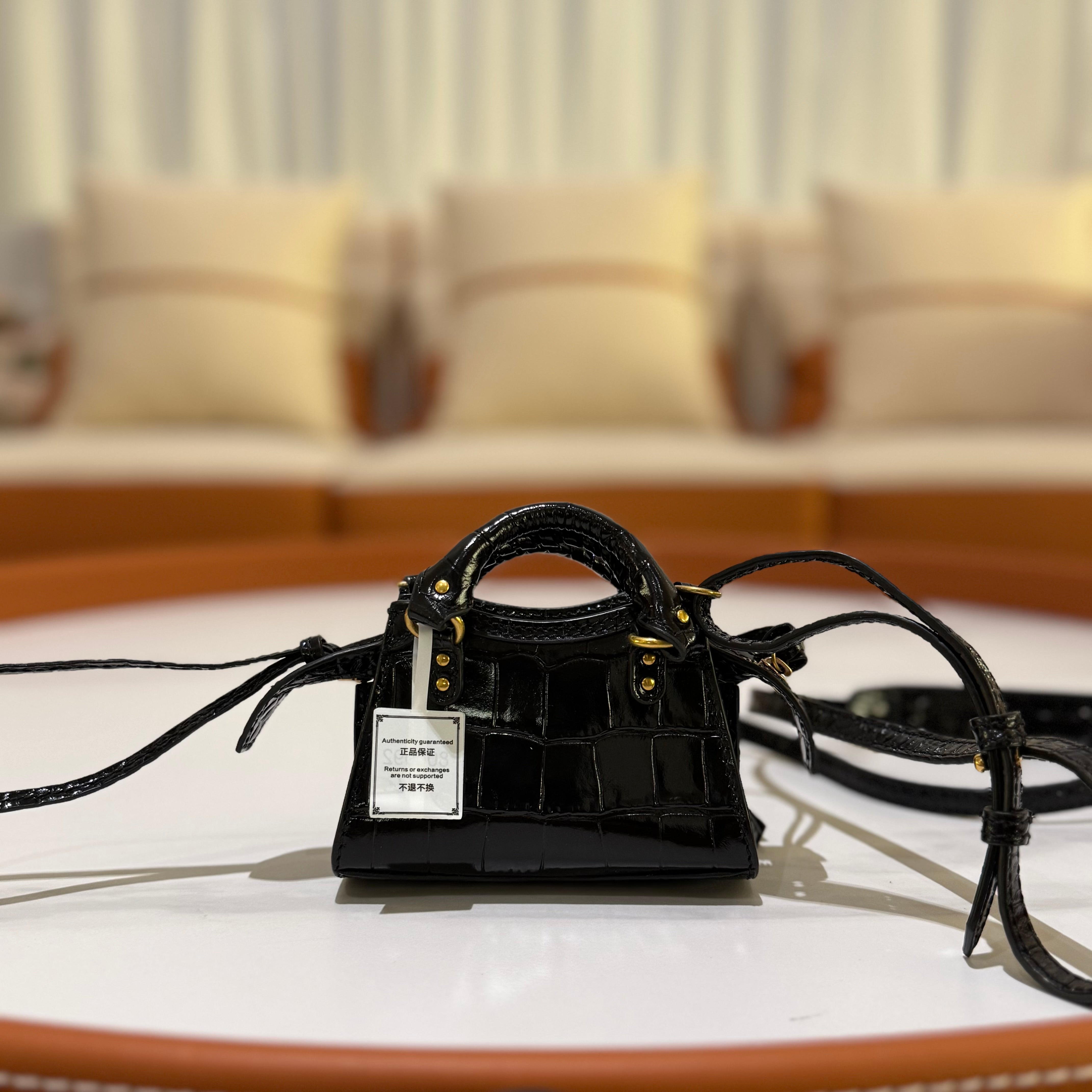 BALENCIAGA BLACK MOTORCYCLE BAG