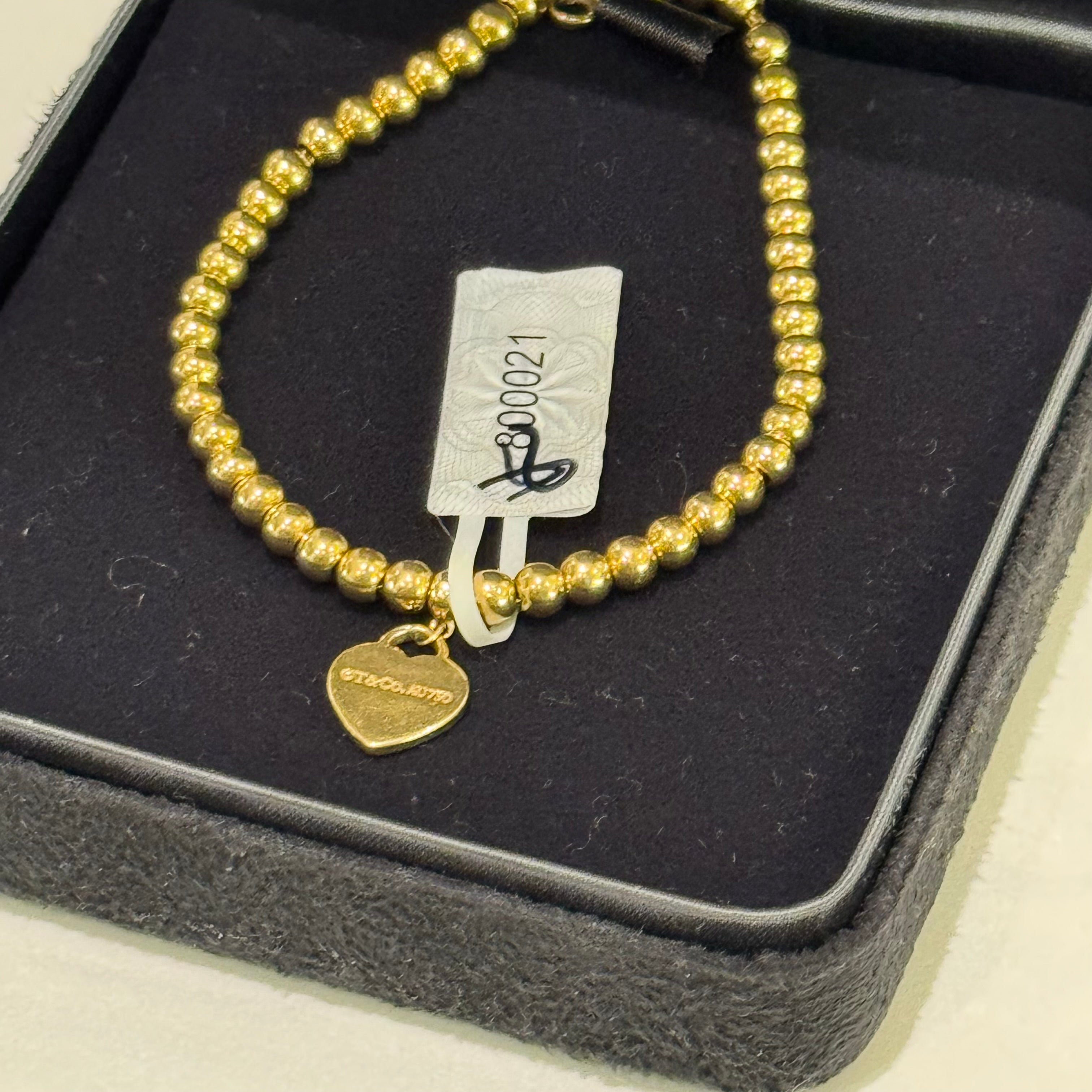 TIFFANY HEART TAG BRACELET 18K YELLOW GOLD