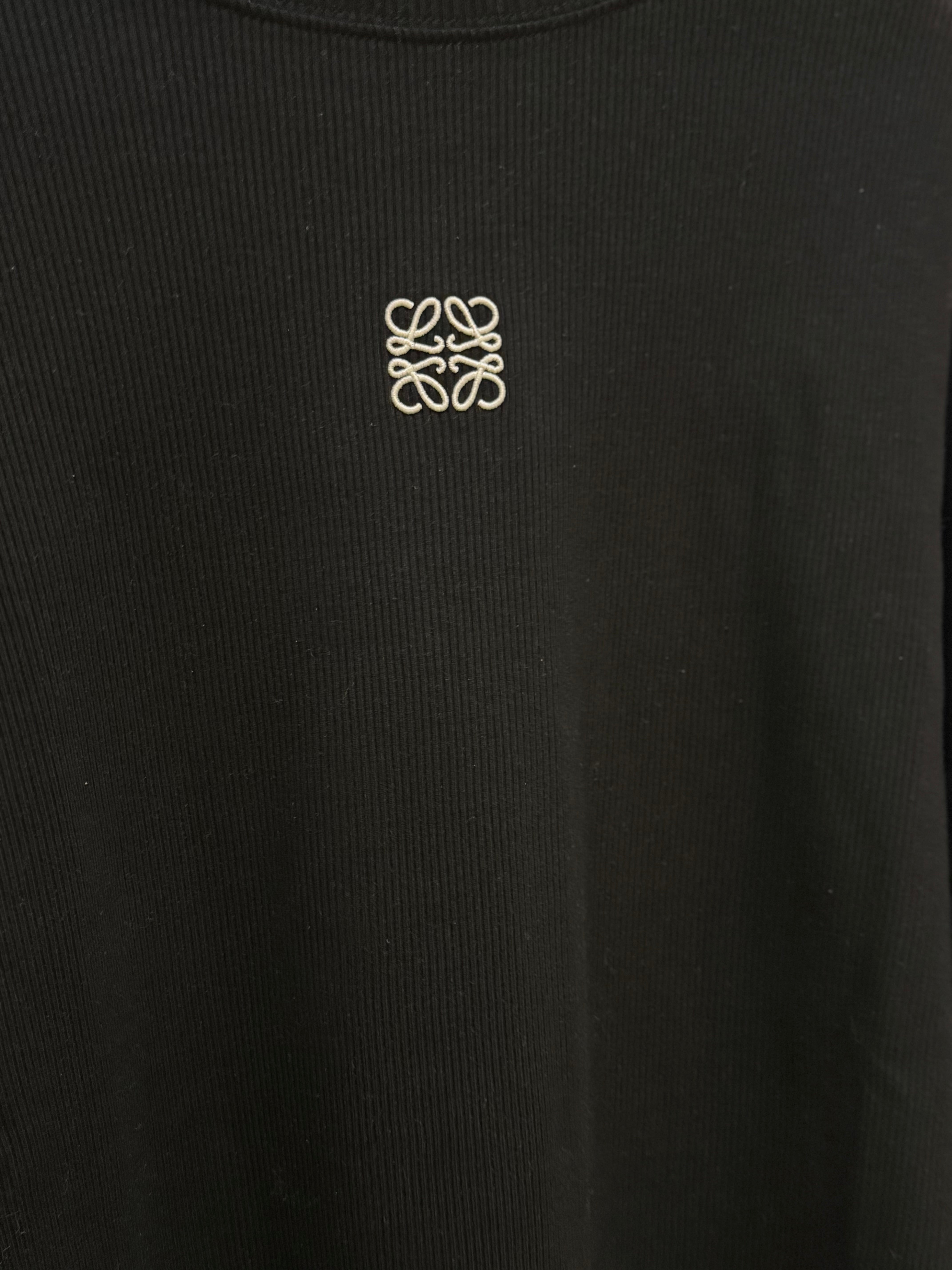 LOEWE LONG-SLEEVE T-SHIRT RIBBED TEXTURE FABRIC