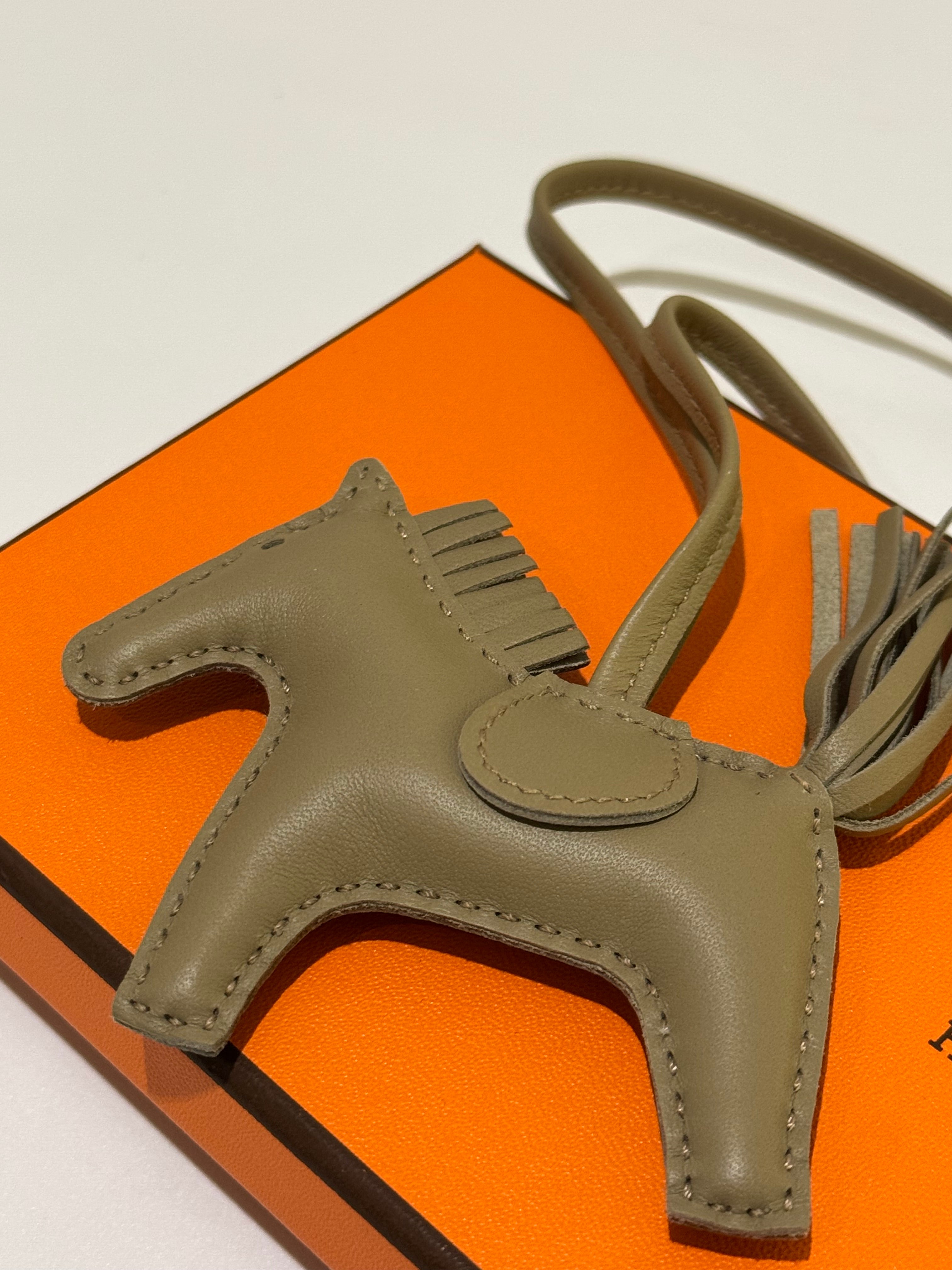 HERMES RODEO BAG CHARM BROWN
