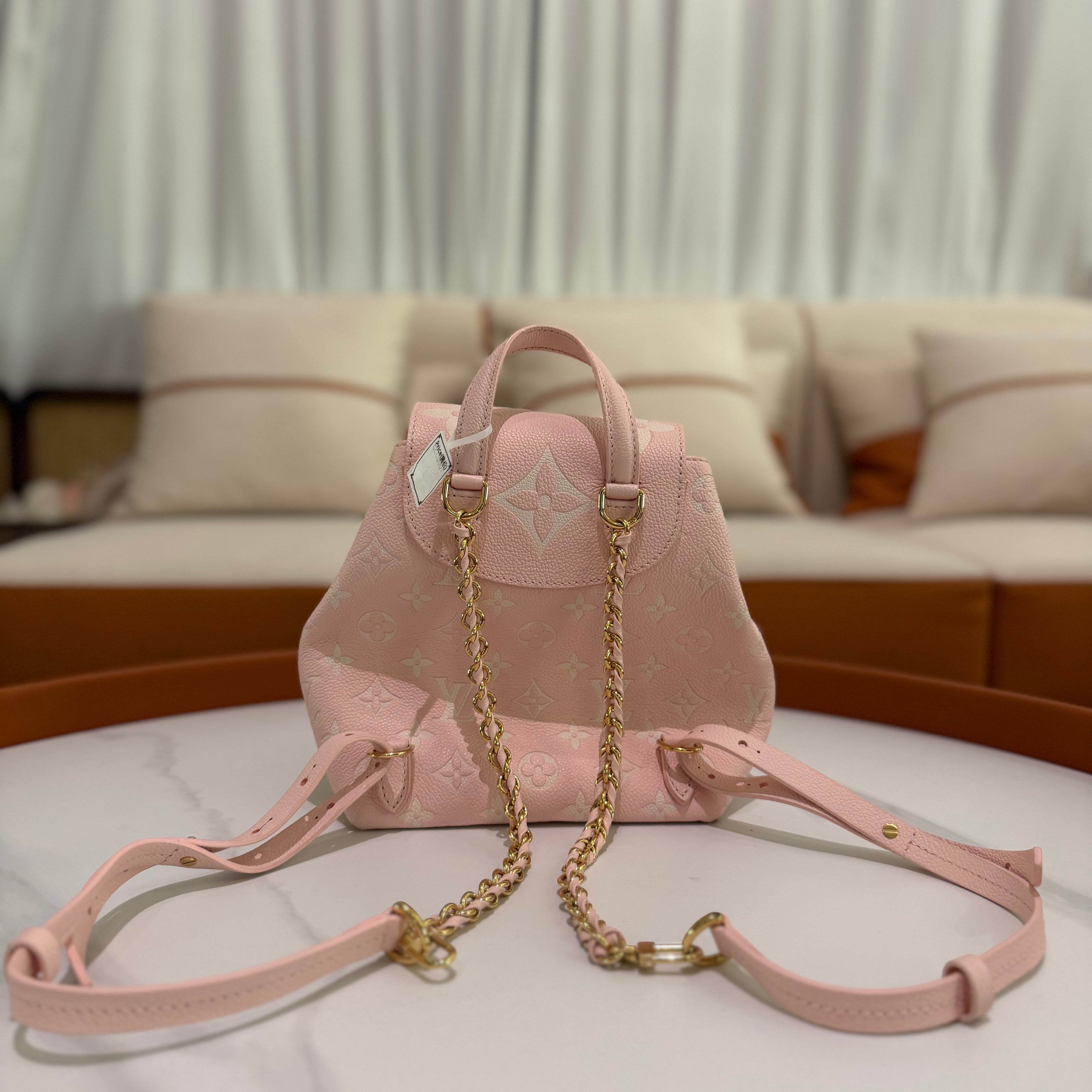 Louis Vuitton Backpack Cherry Blossom Pink with Gold Hardware (Chip Model)