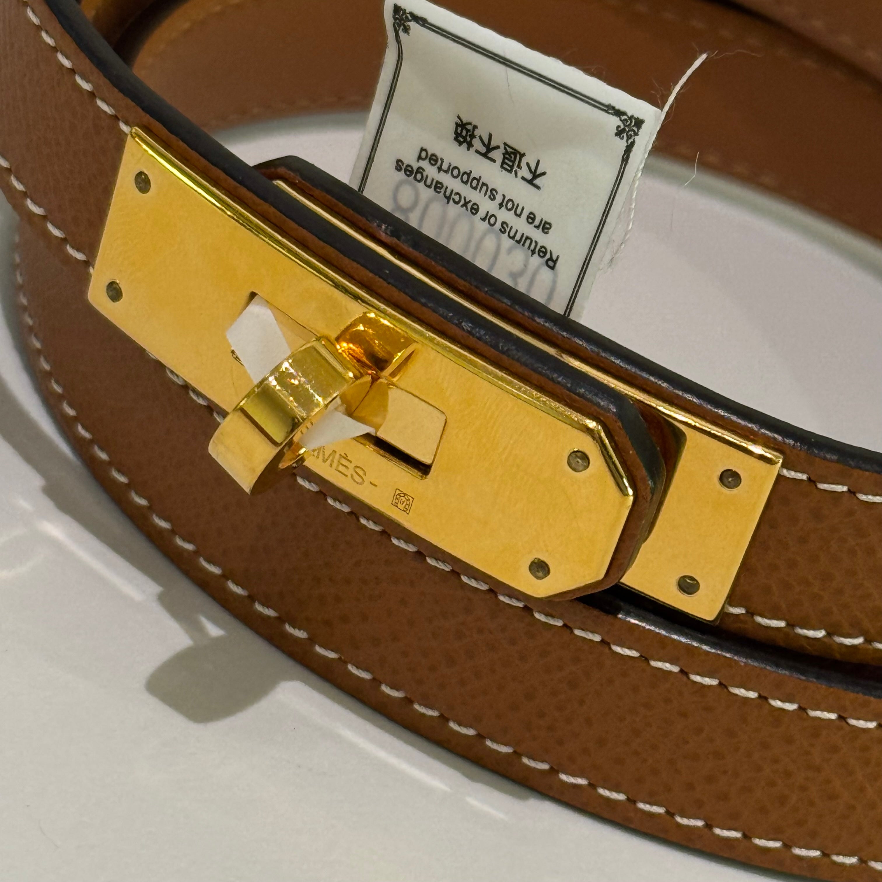 HERMES KELLY ROSE GOLD BELT