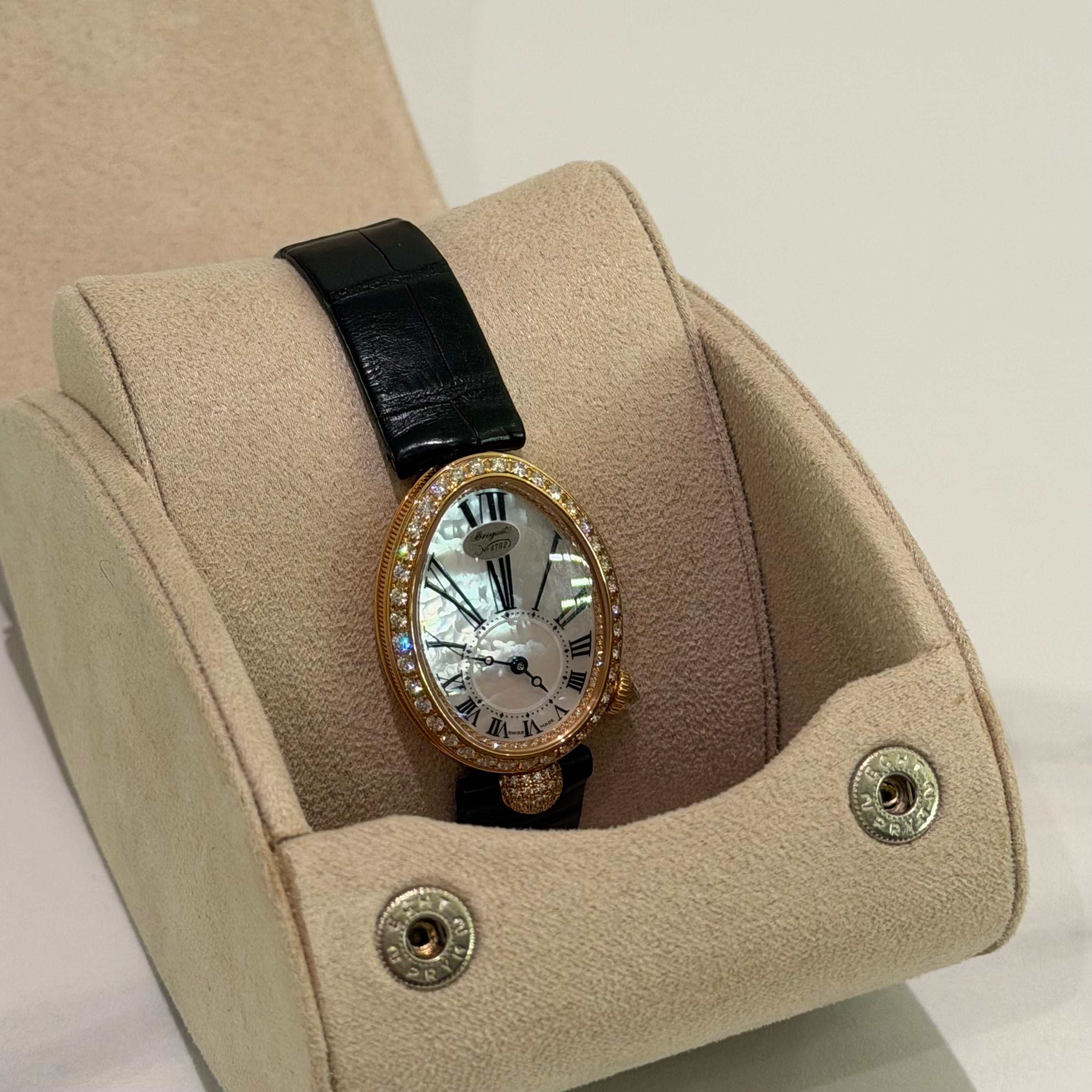 BREGUET Reine De Naples 18K Rose Gold Diamond Automatic Ladies Watch