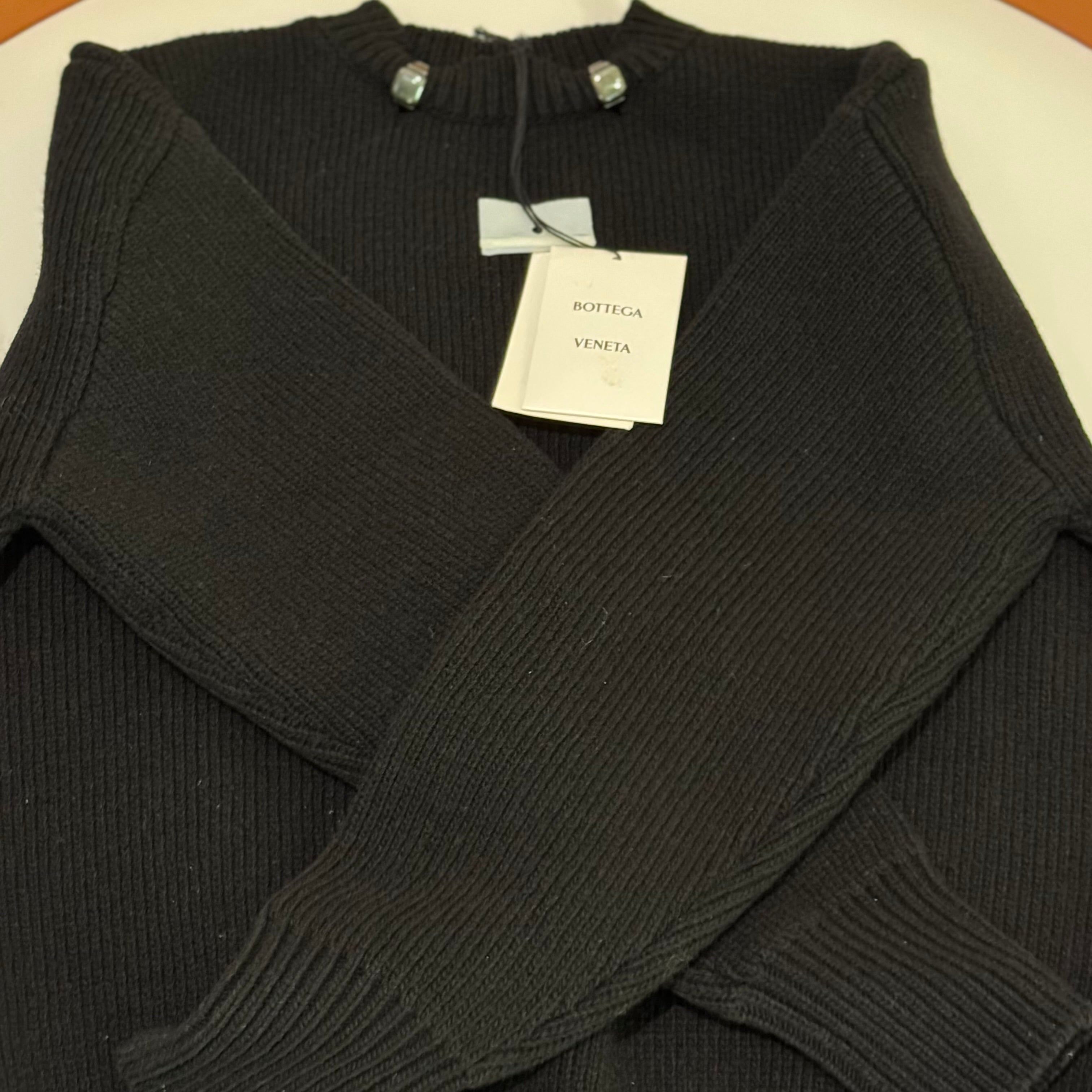 BOTTEGA VENETA BLACK KNIT SWEATER – BRAND NEW