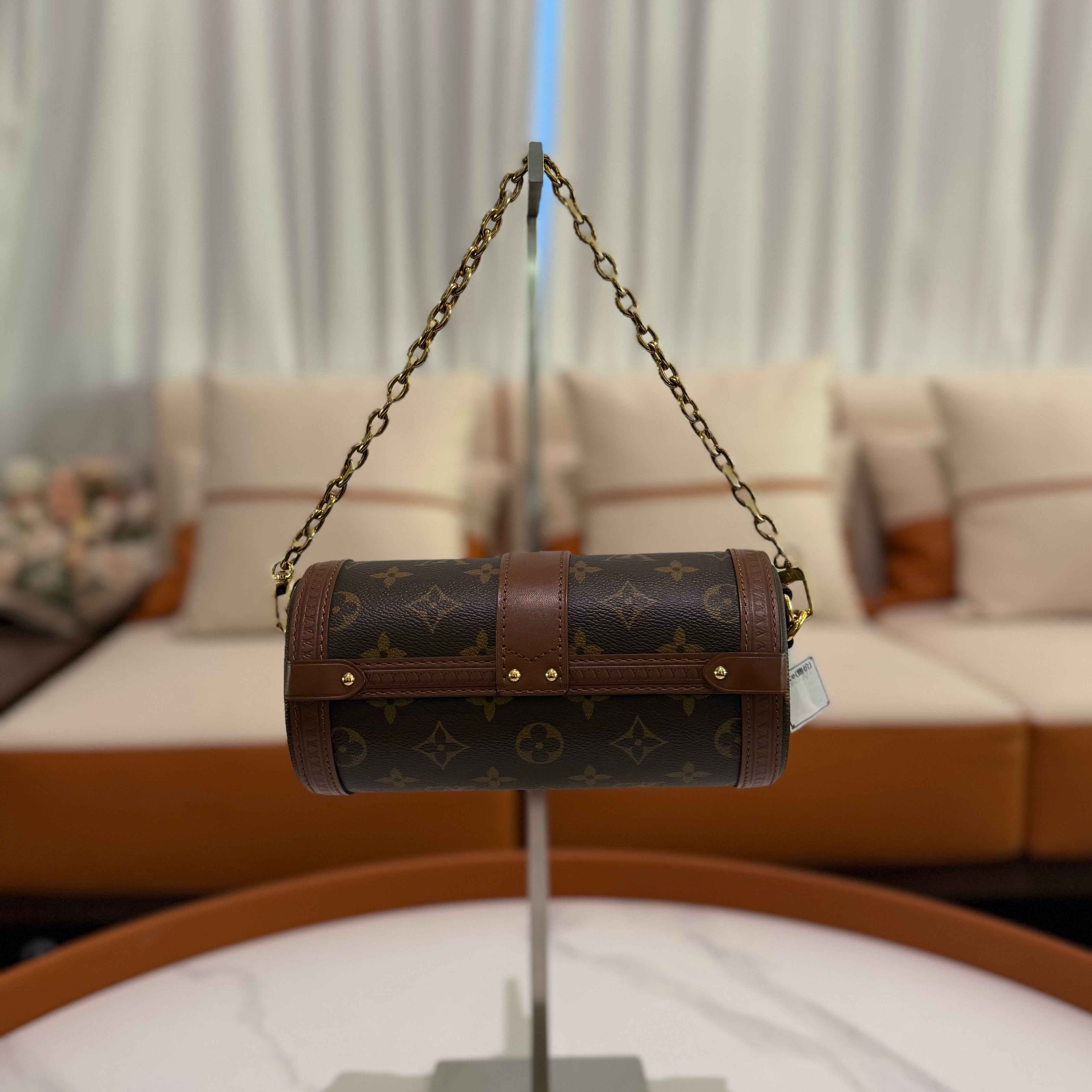 Louis Vuitton Papillon Monogram Barrel Bag (Chip Model)