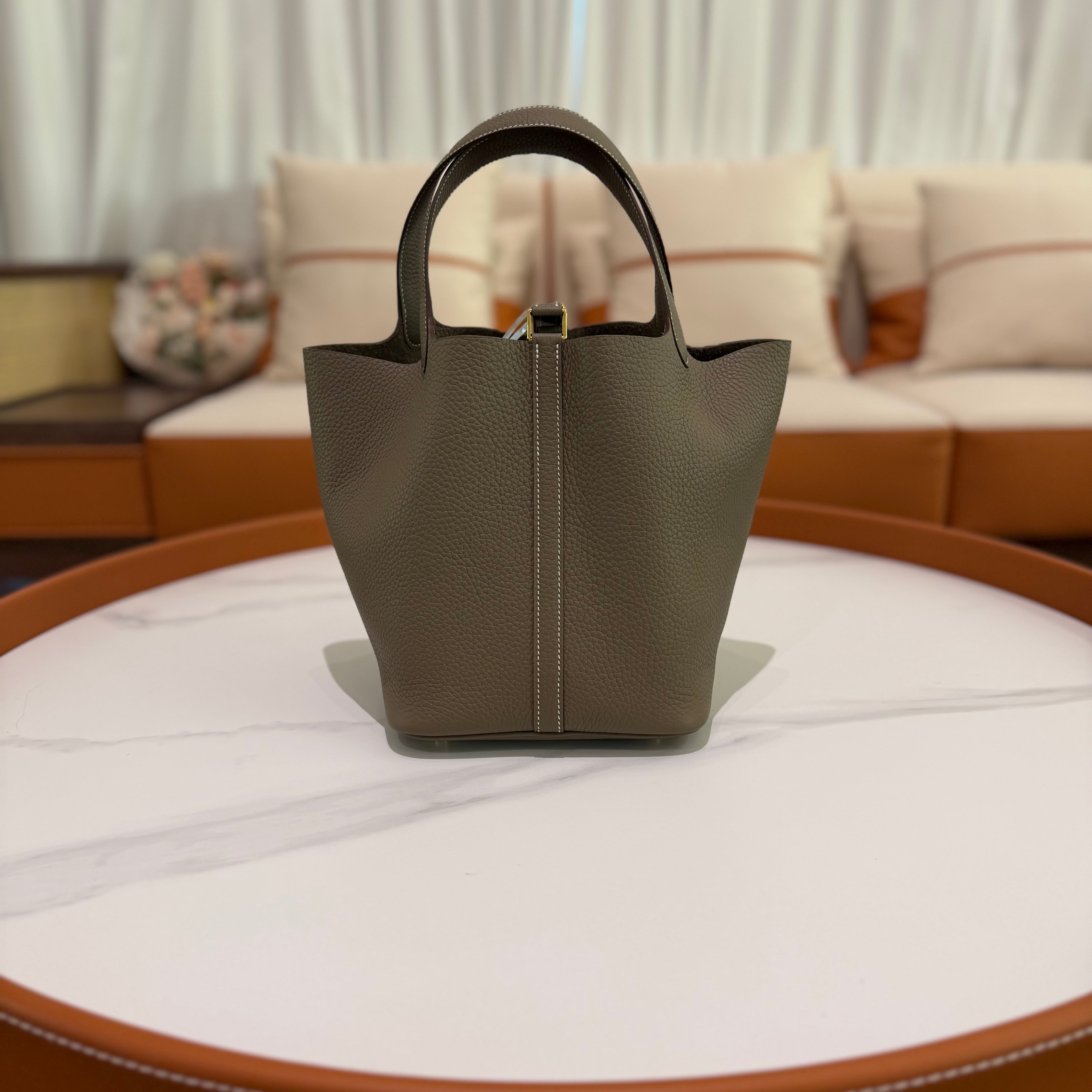 HERMES Picotin 22 8Q Malfa Grey (K Stamp)