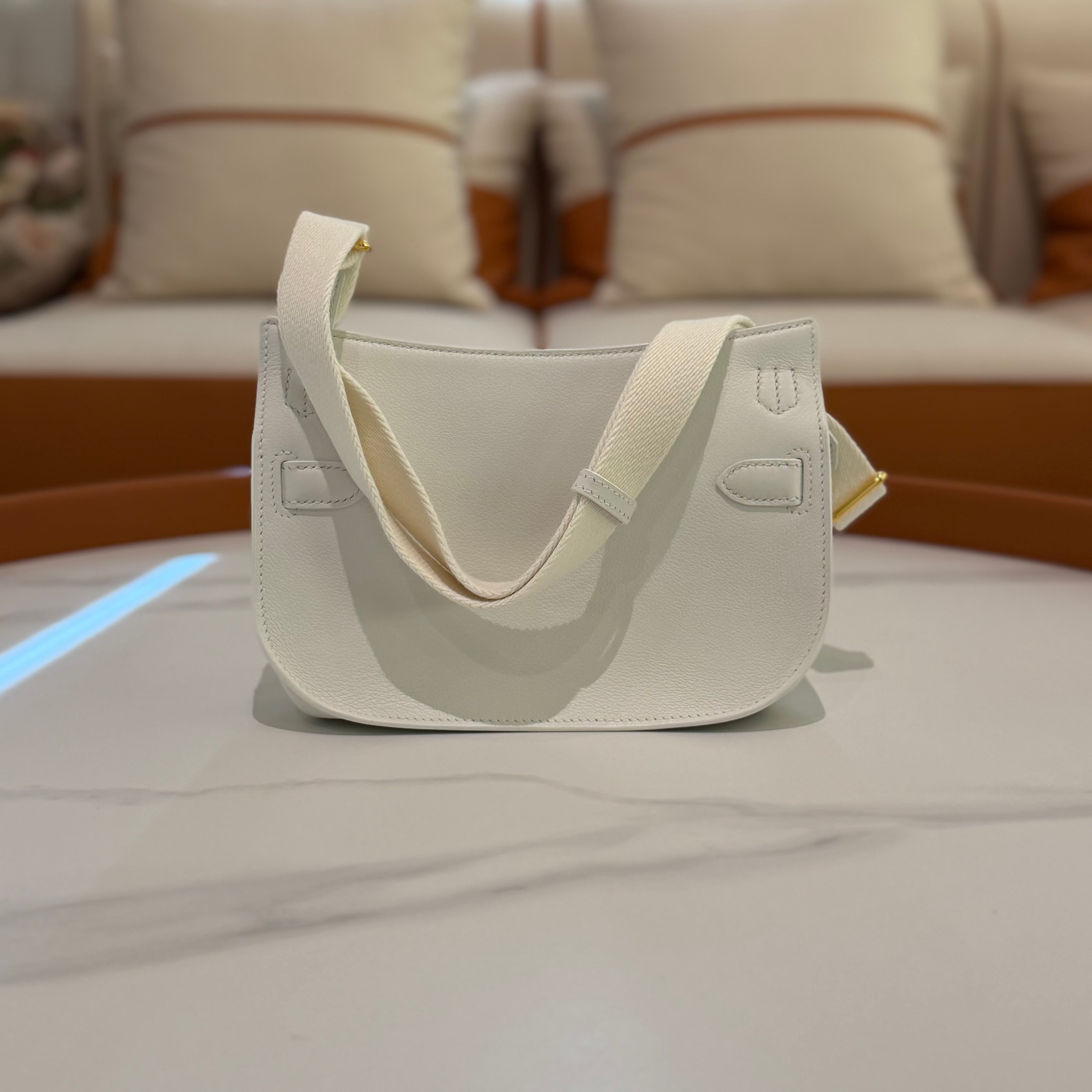 Hermes Jypsiere Mini White with Gold Hardware (W Stamp)
