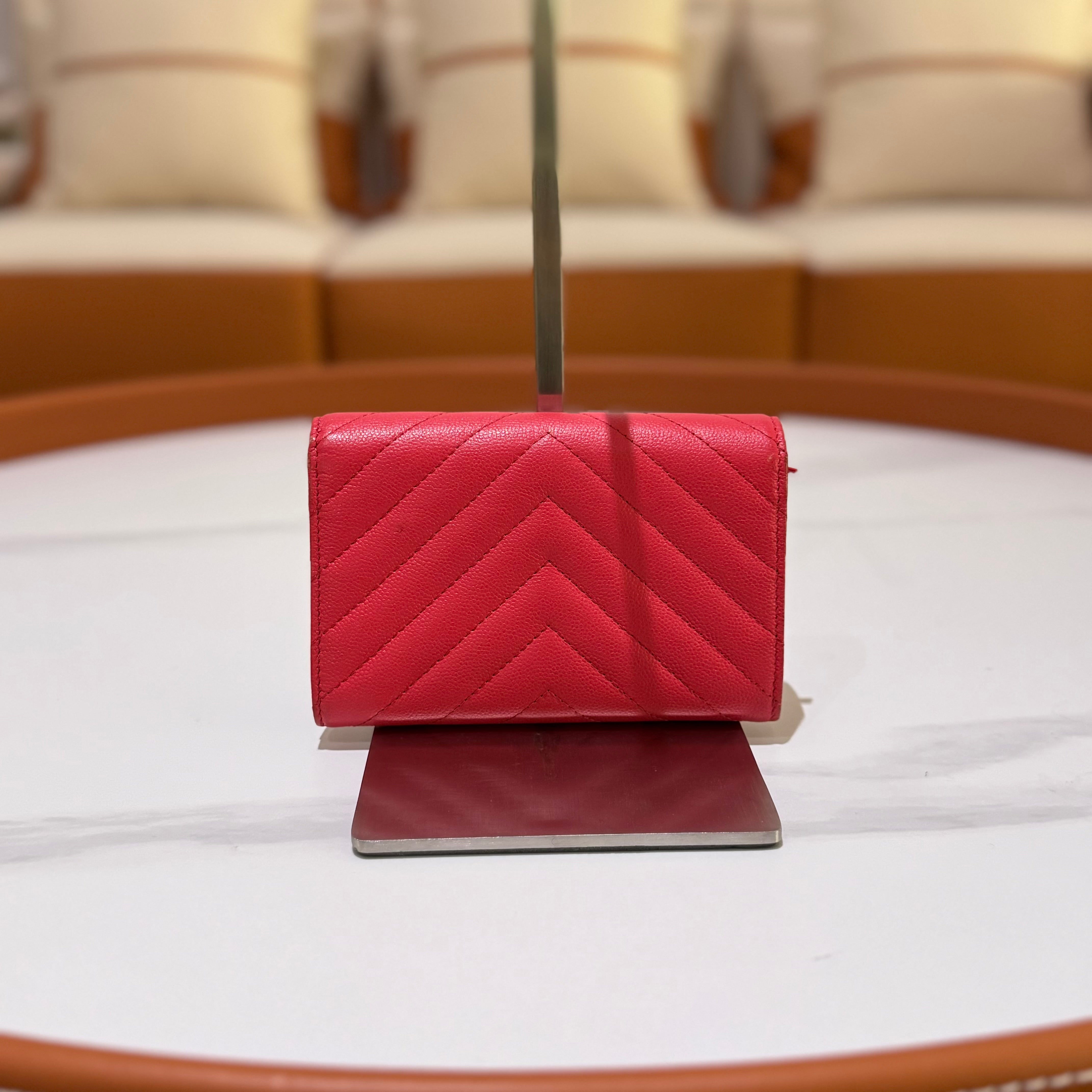 CHANEL CF PINK WALLET CAVIAR LEATHER