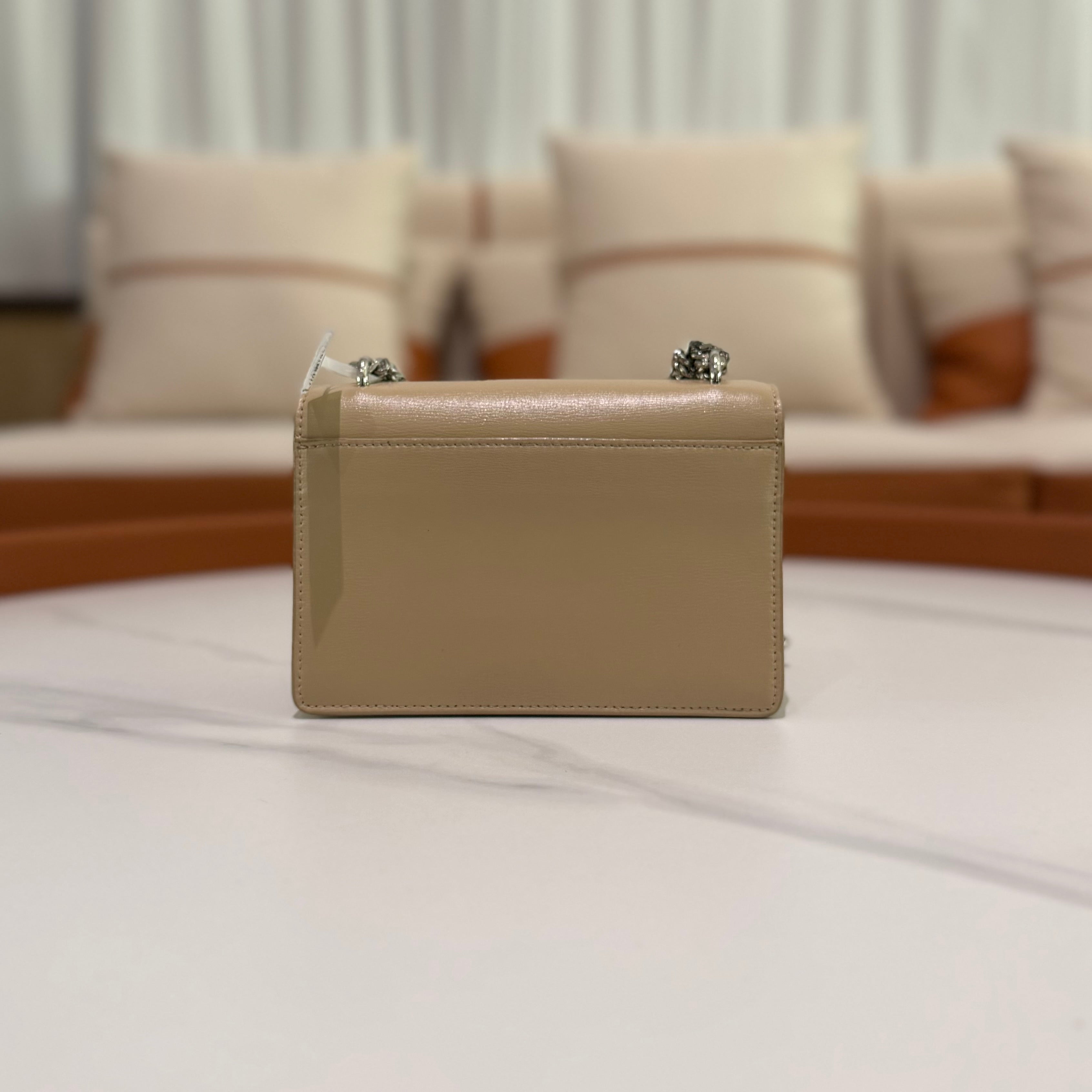 Saint Laurent Sunset Mini Chain Bag Beige