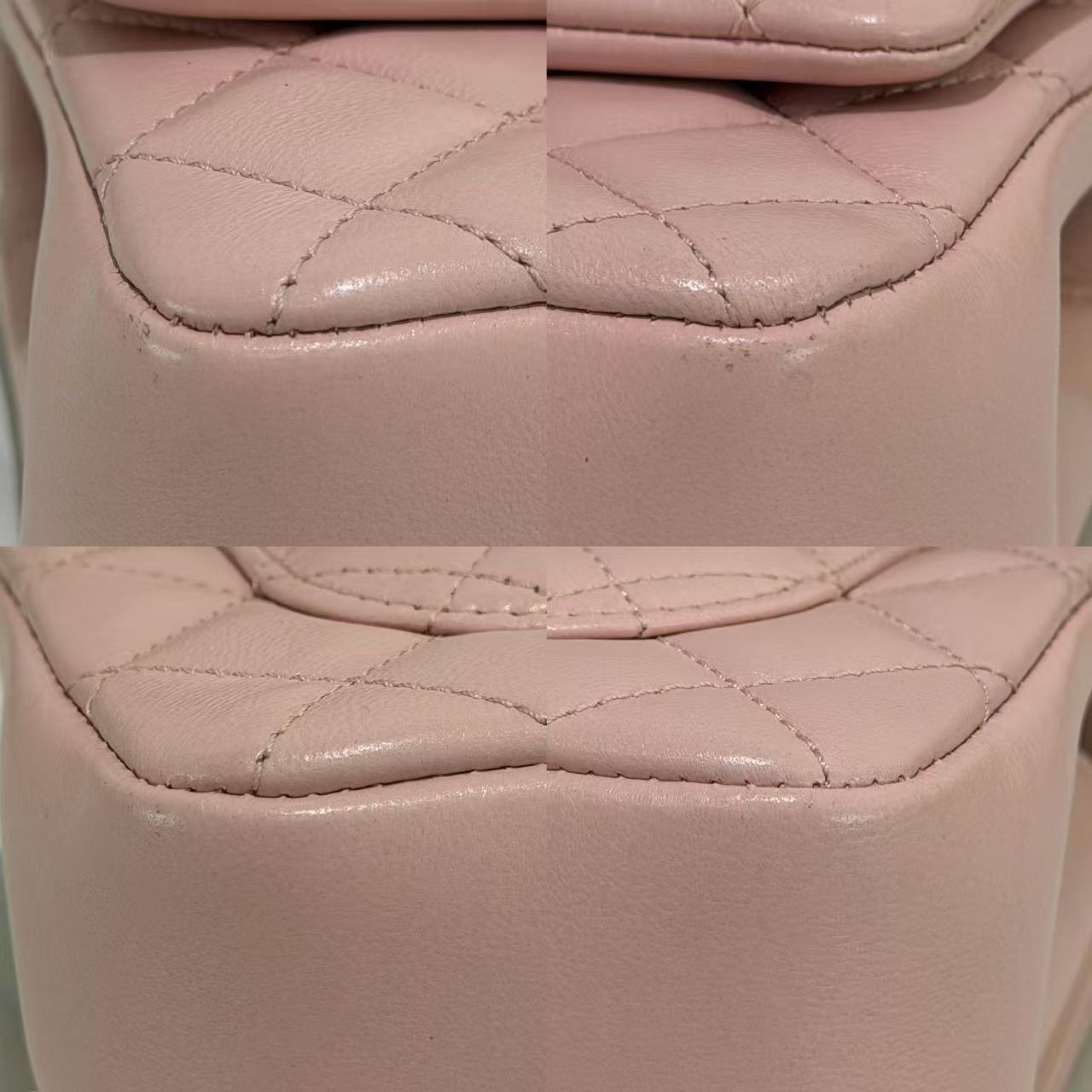 Chanel CF Mini Pink Lambskin Pearl Chain Bag