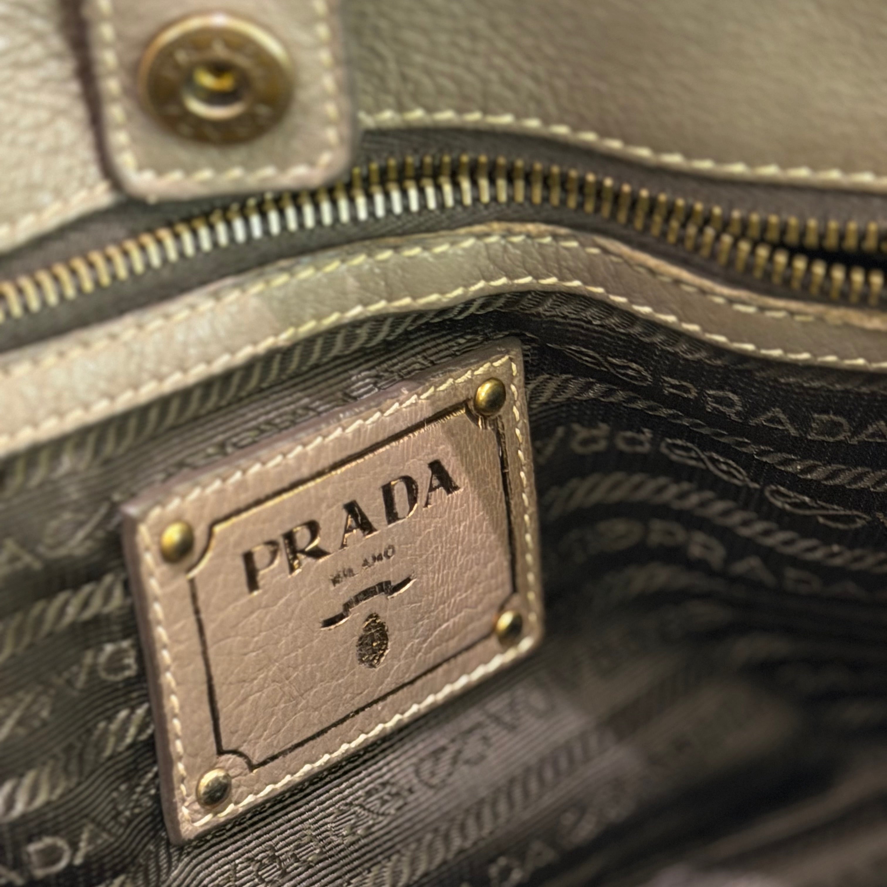 PRADA DEERSKIN MOTOR HANDBAG