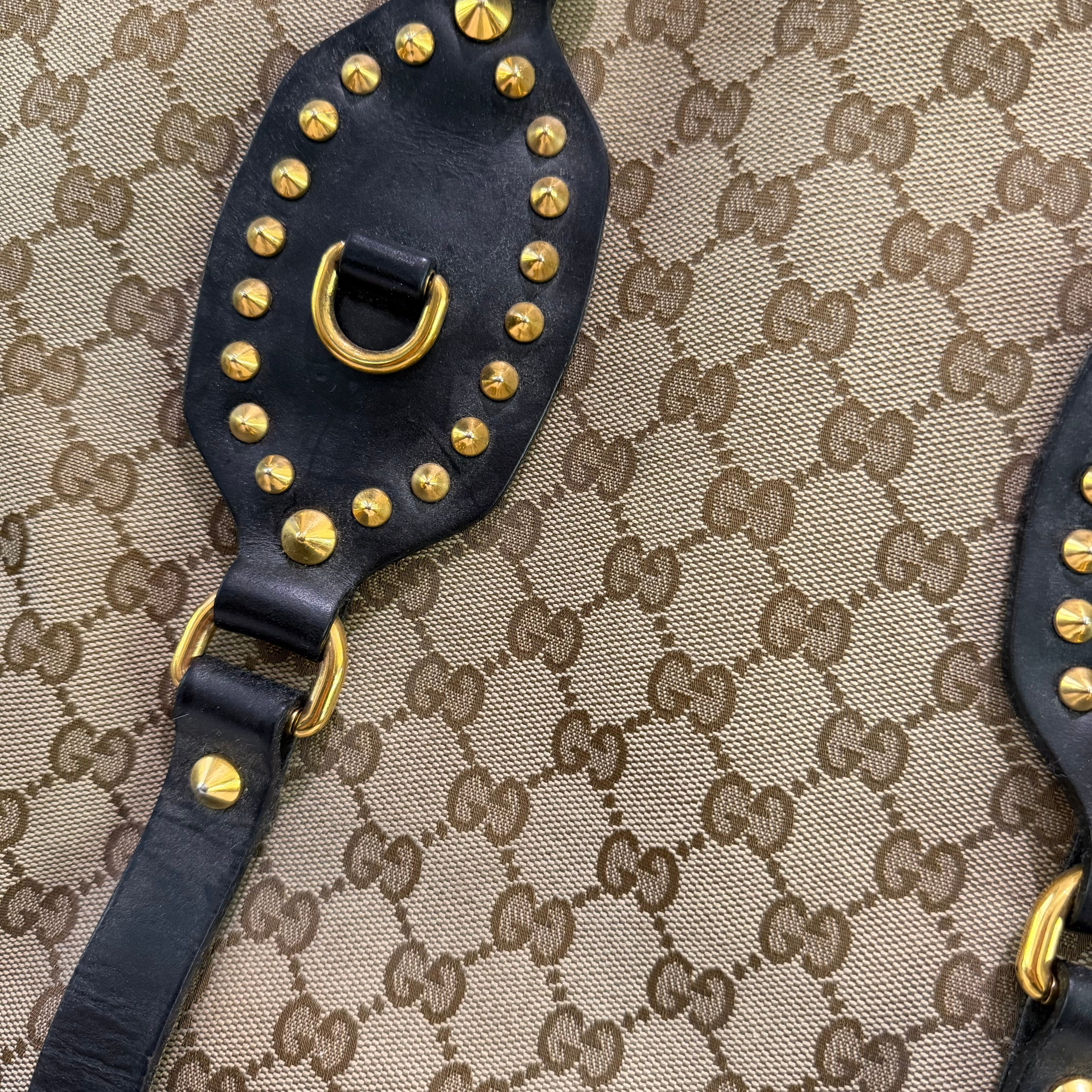GUCCI VINTAGE STUDDED TOTE BAG