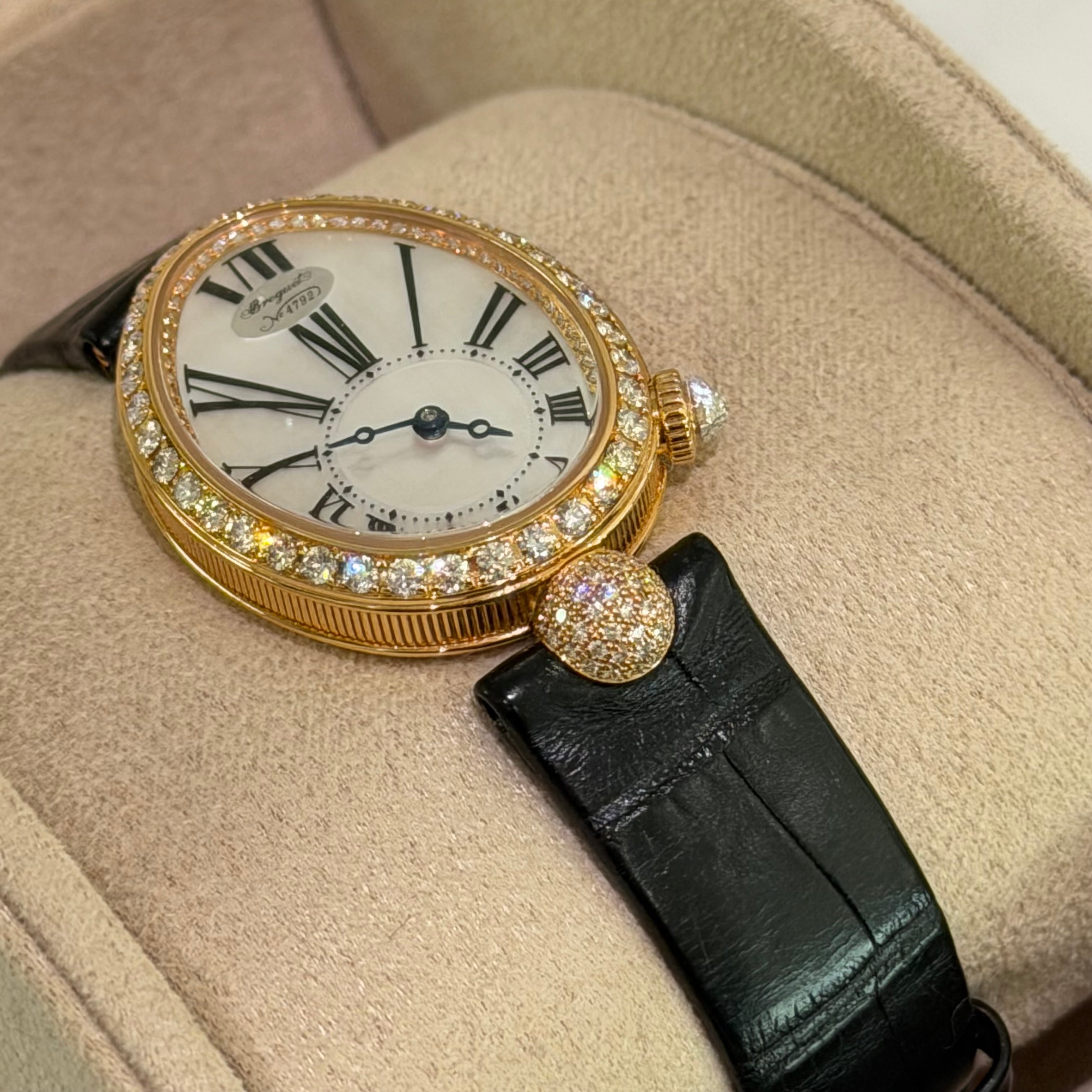 BREGUET Reine De Naples 18K Rose Gold Diamond Automatic Ladies Watch