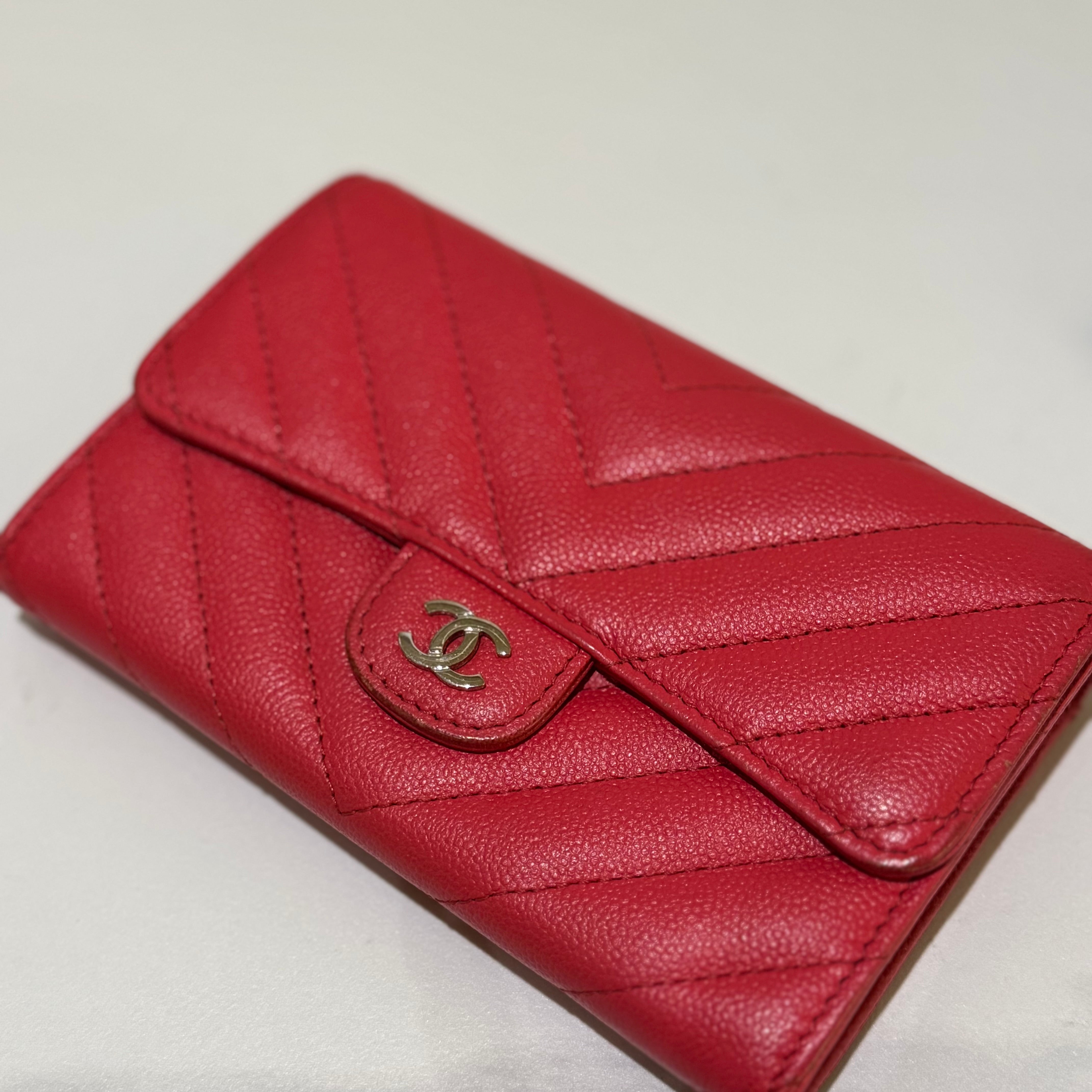 CHANEL CF PINK WALLET CAVIAR LEATHER