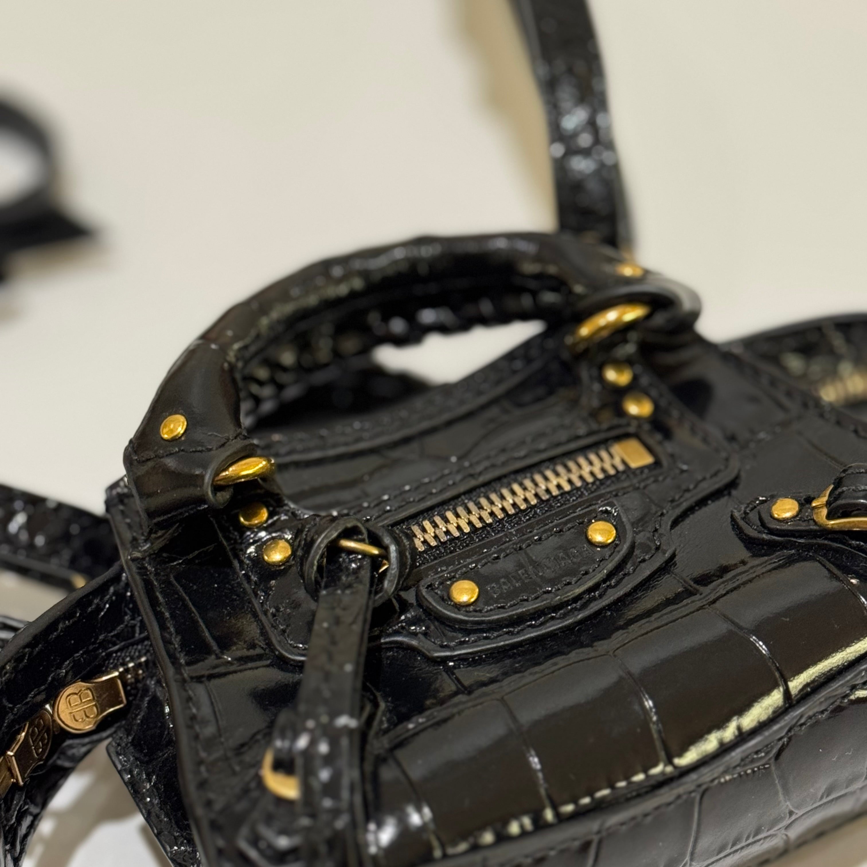 BALENCIAGA BLACK MOTORCYCLE BAG