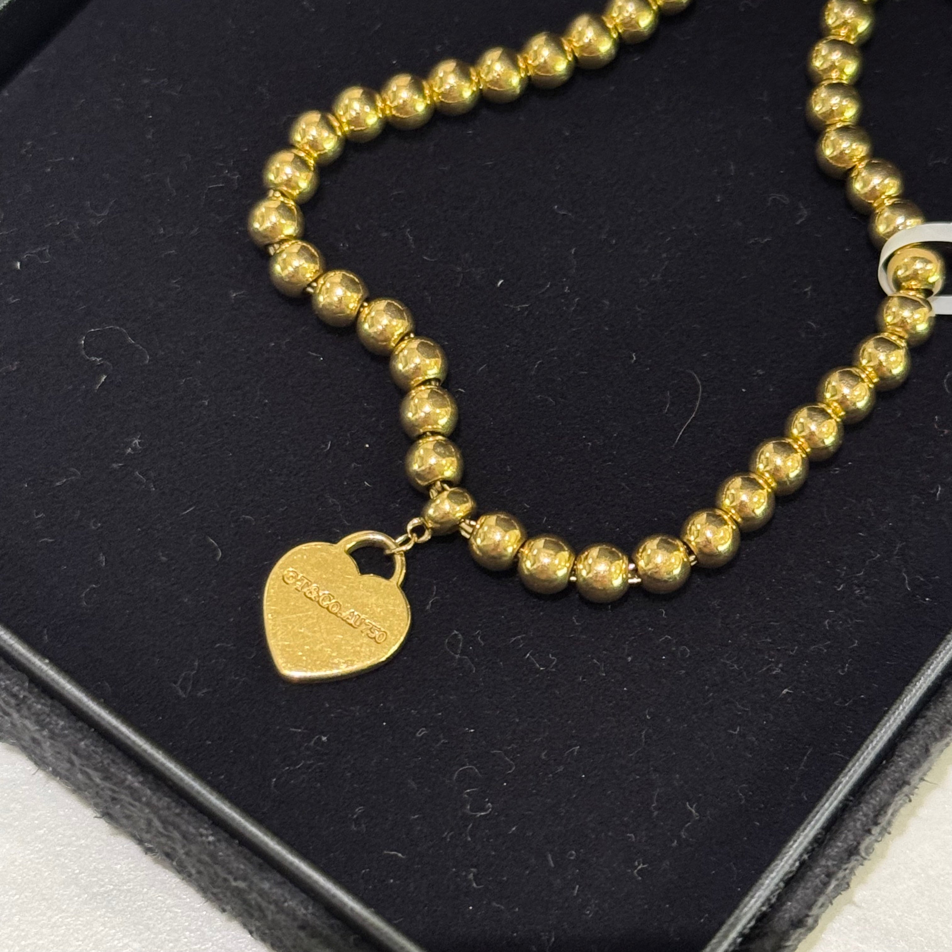 TIFFANY HEART TAG BRACELET 18K YELLOW GOLD