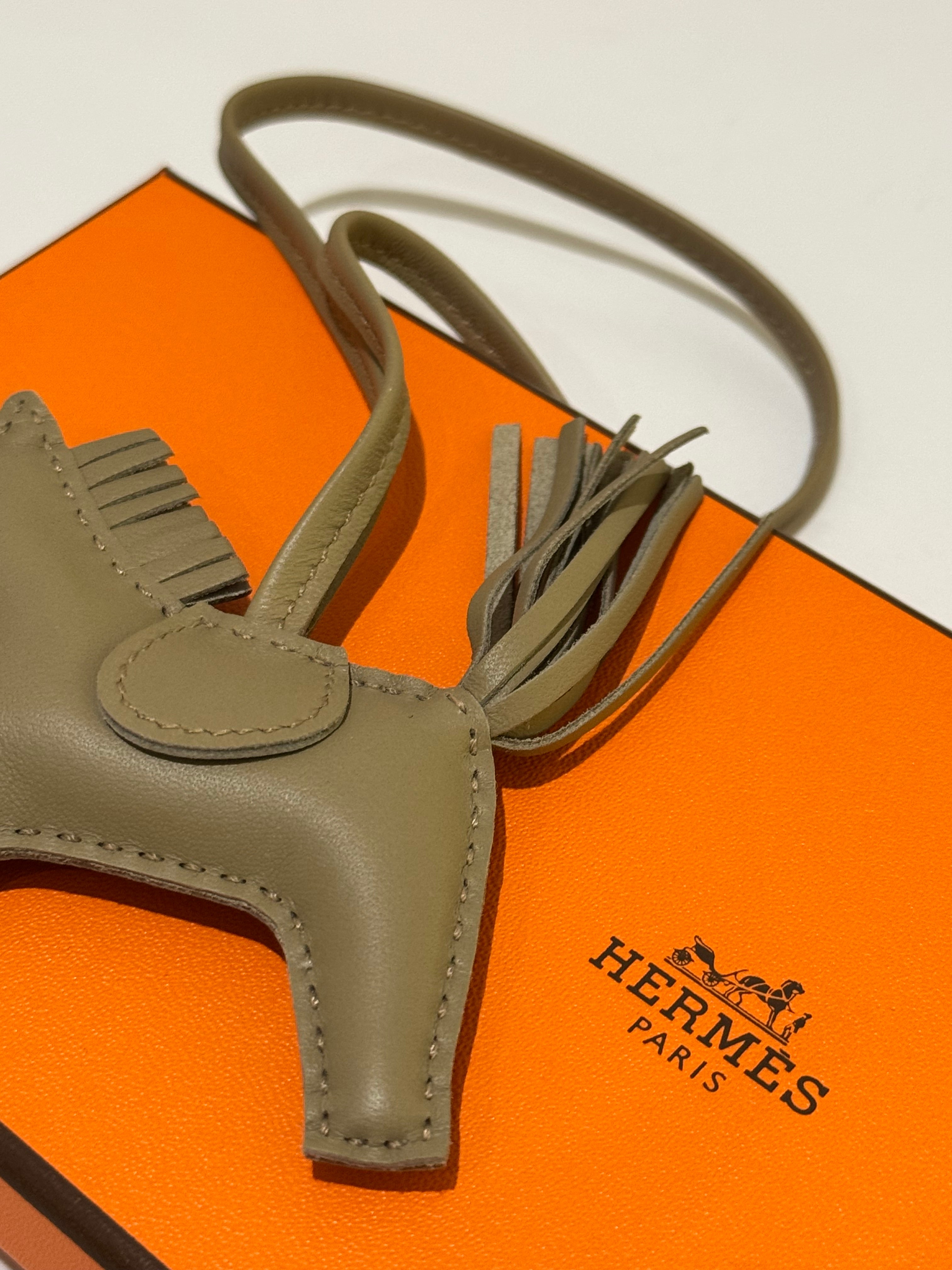 HERMES RODEO BAG CHARM BROWN