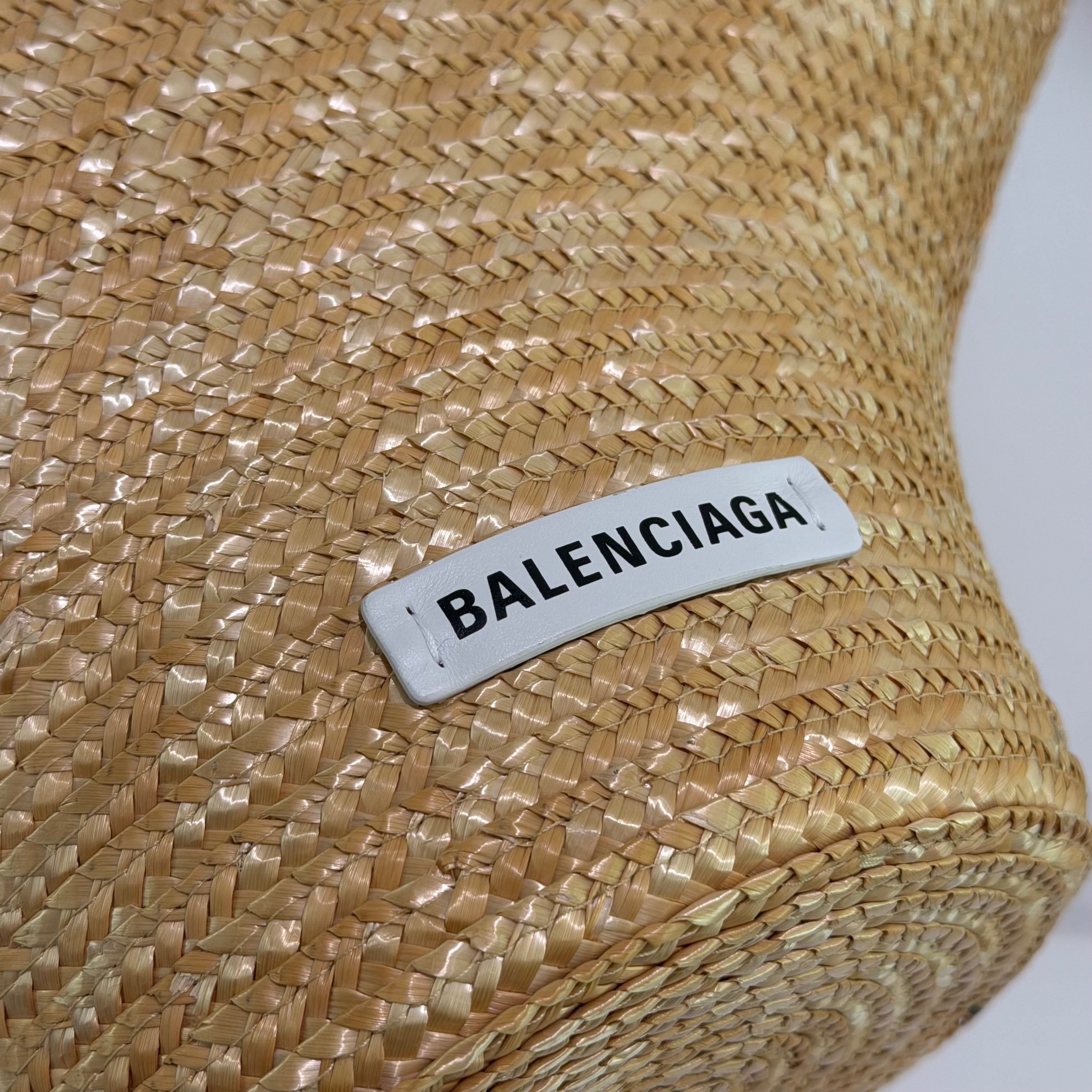 Balenciaga Beach Bag Beige Woven Tote
