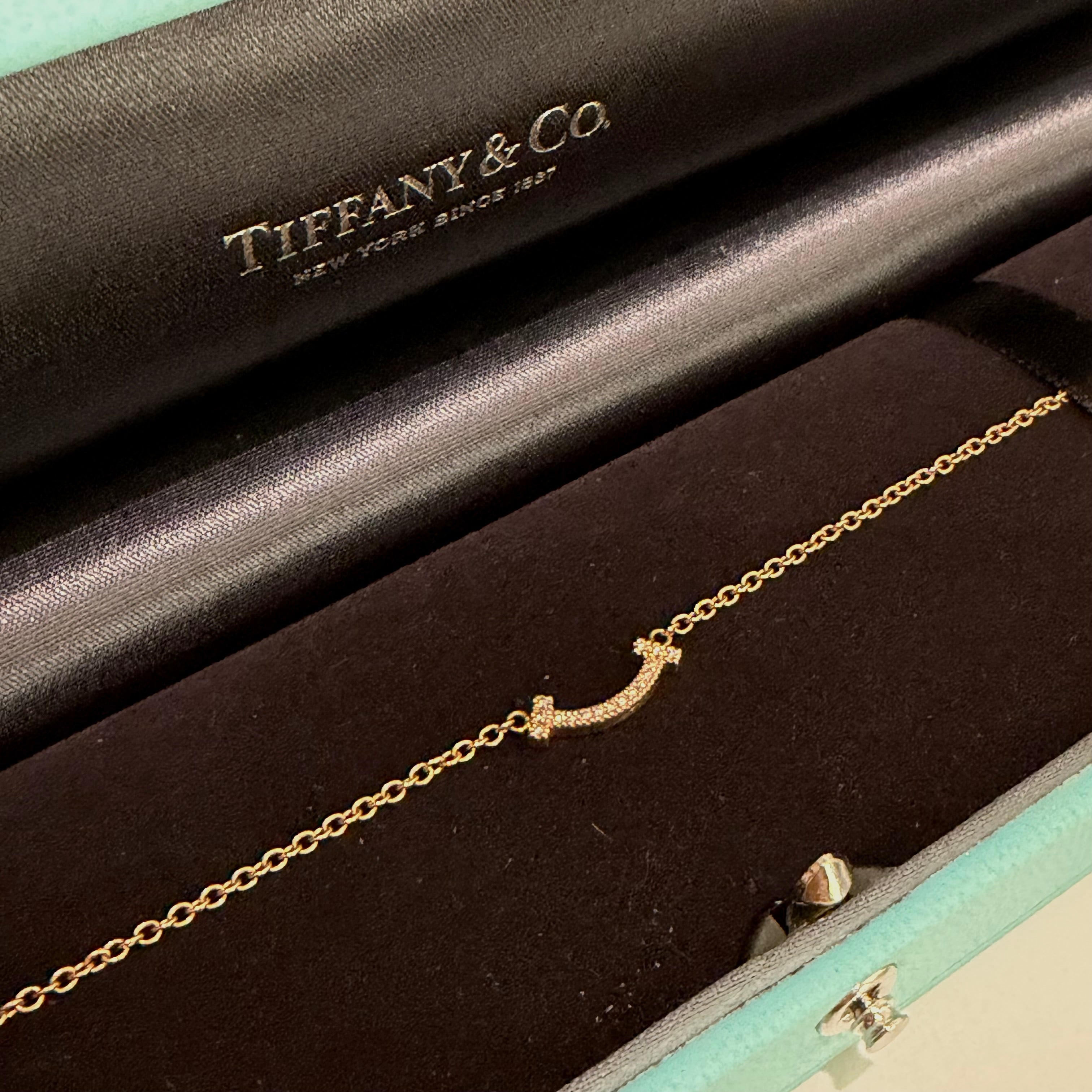 Tiffany Smile Rose Gold Diamond Bracelet
