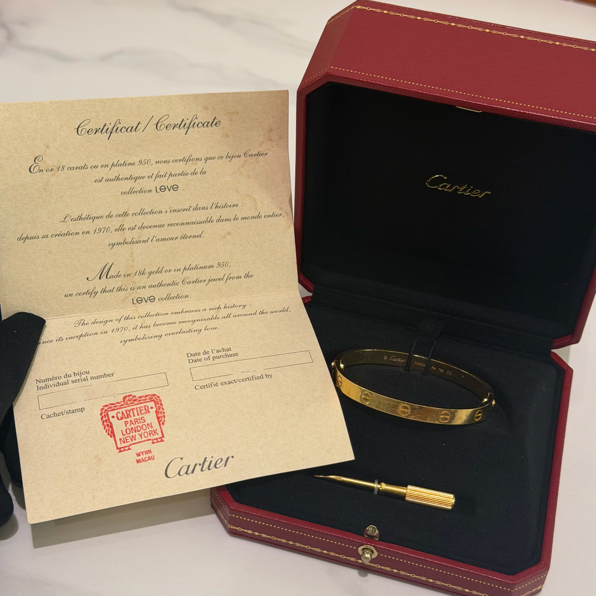 Cartier LOVE Bracelet Classic Model 18K Yellow Gold | CARTIER