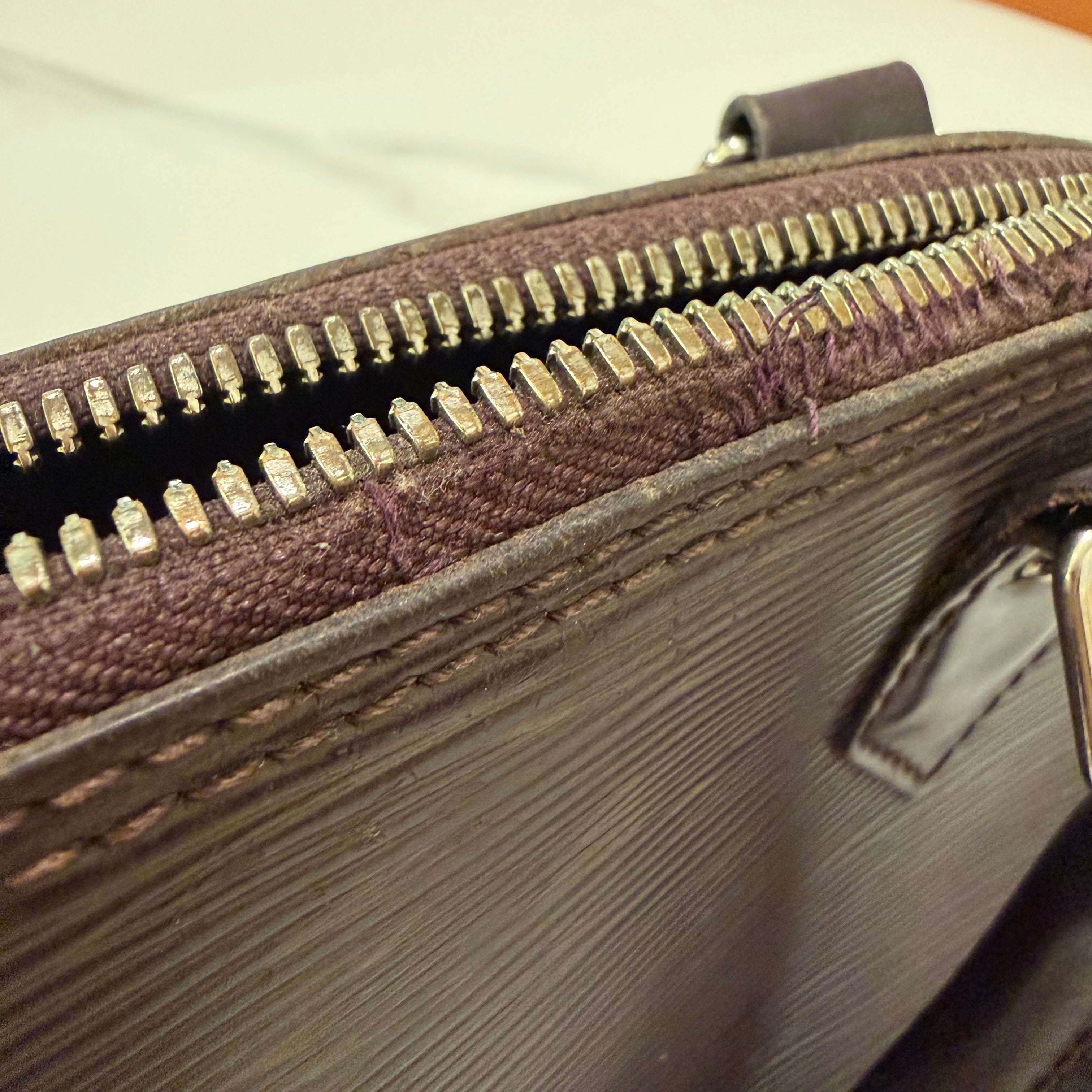 Louis Vuitton Vintage Alma BB Brown Epi Leather Bag