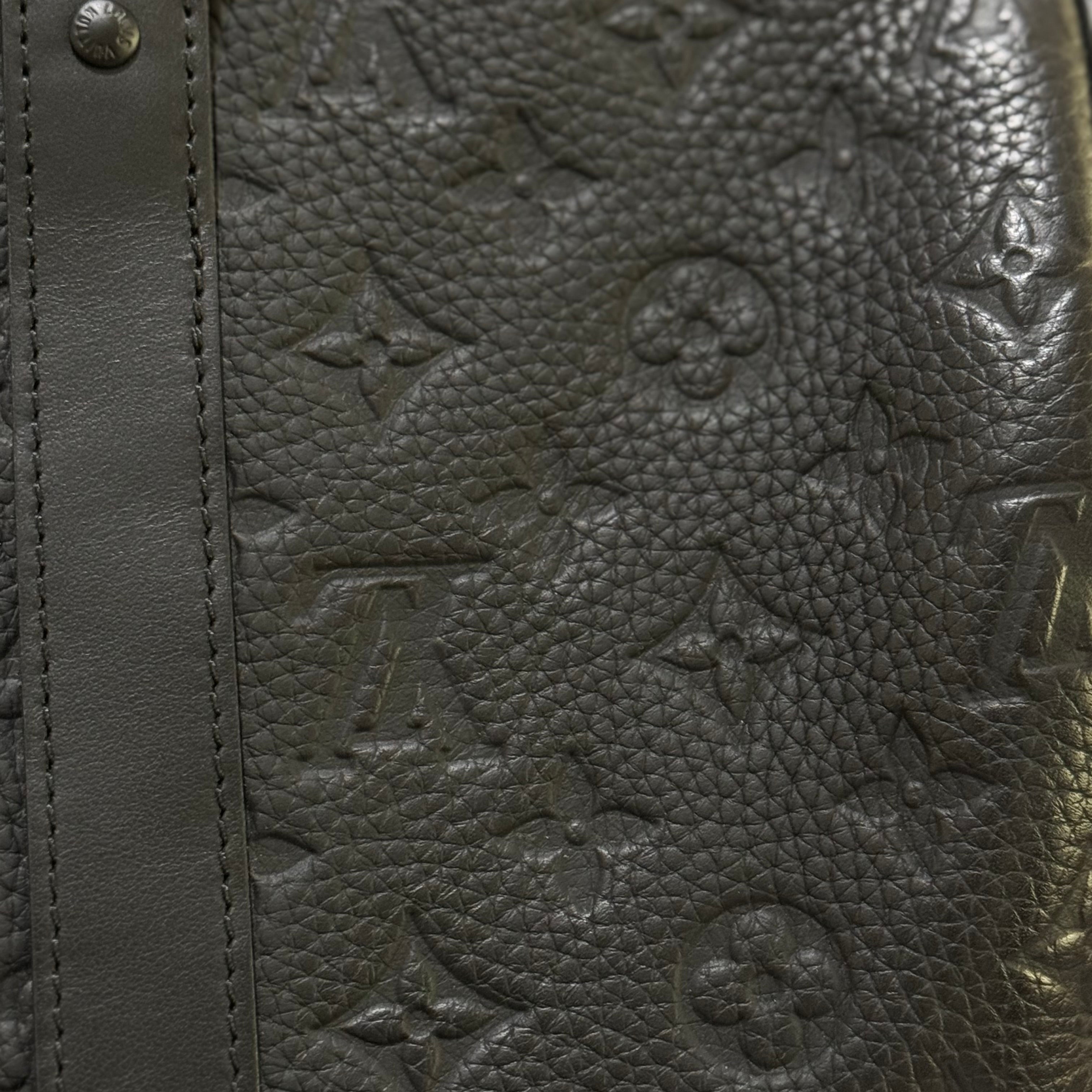 LOUIS VUITTON KEEPALL 35 EMBOSSED SHOULDER & CROSSBODY BAG