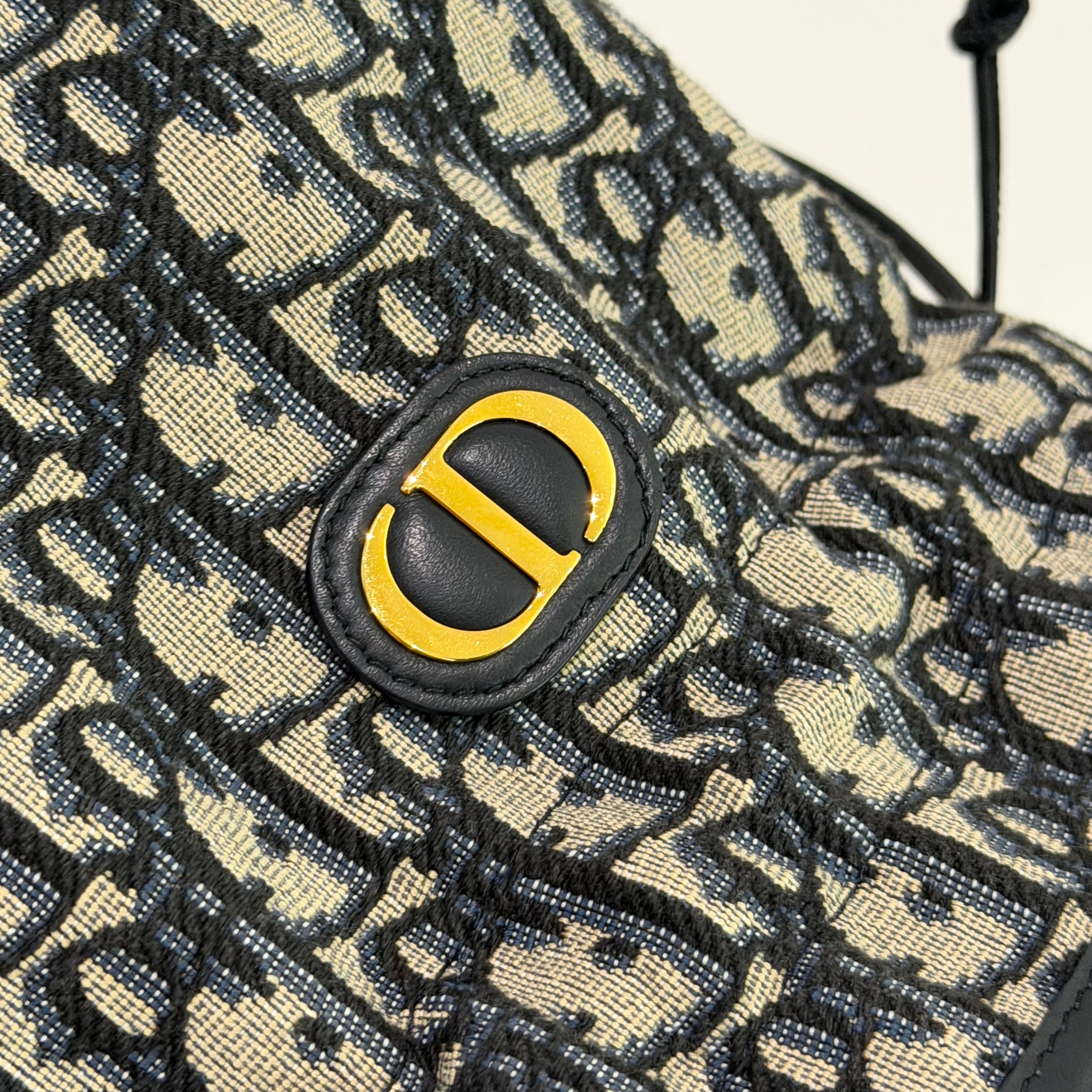 Dior 30 Montaigne Mini Oblique Drawstring Chain Bucket Bag