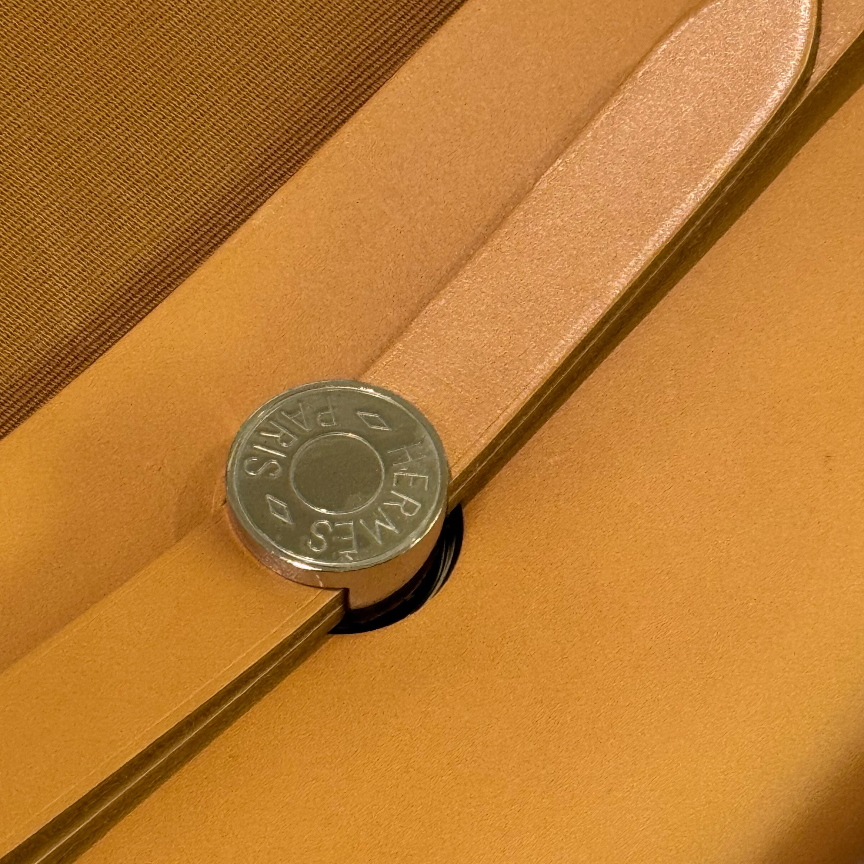 HERMÈS HERBAG 39 YELLOW BI-COLOR WITH SILVER HARDWARE (STAMP P)