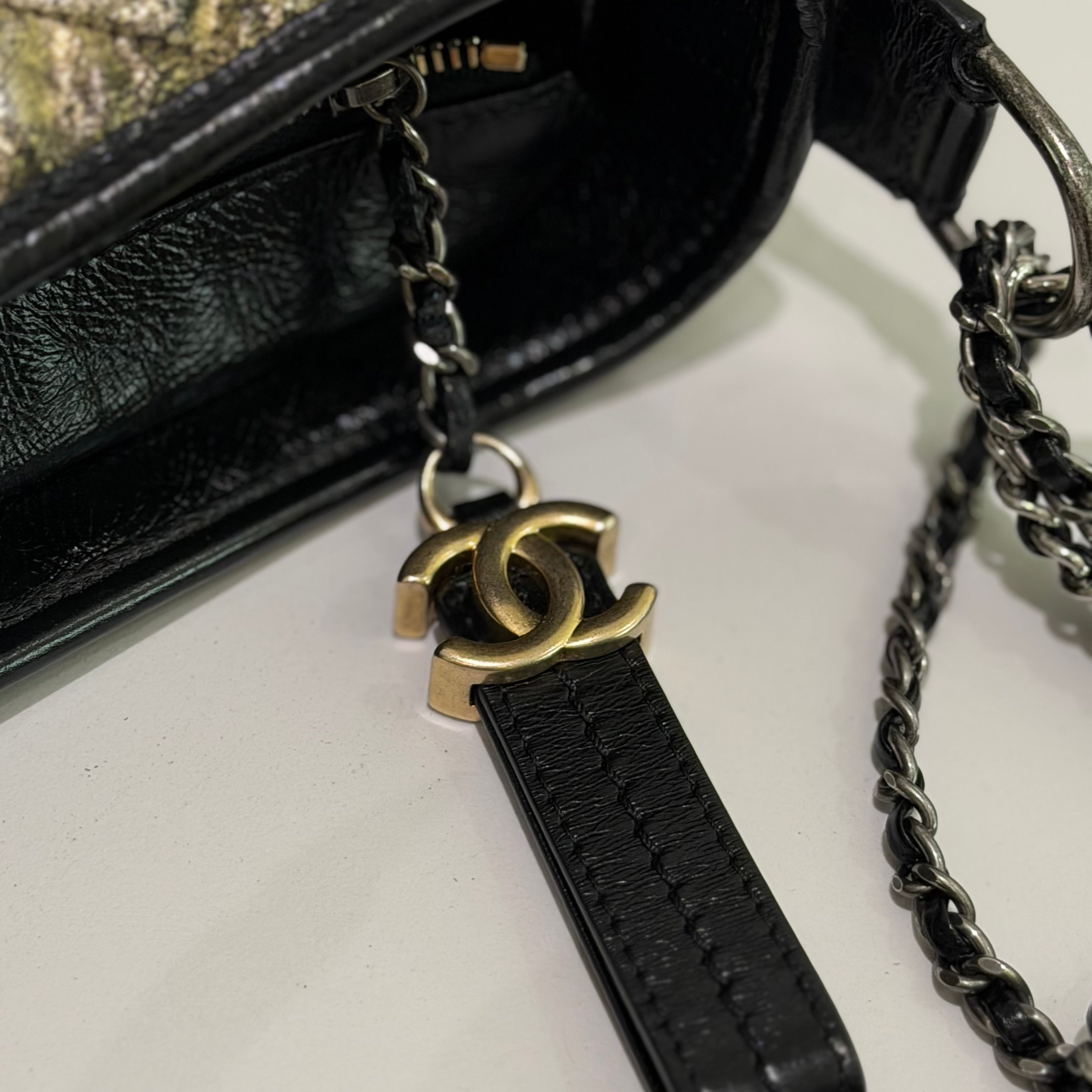 Chanel Gabrielle Black & Gold Runway “Egypt” Collection Hobo Bag (Large)