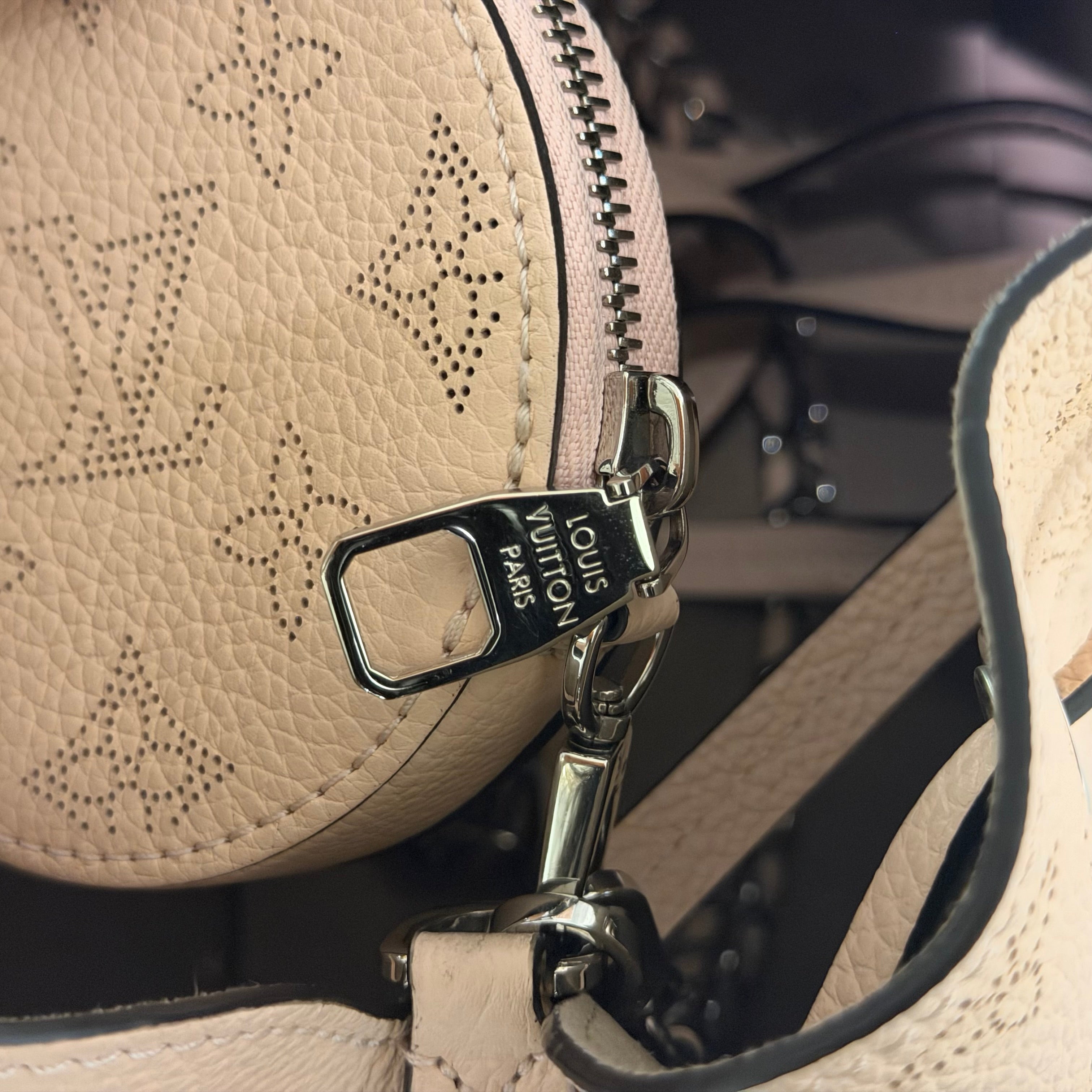 Louis Vuitton Bella Perforated Leather Bucket Bag