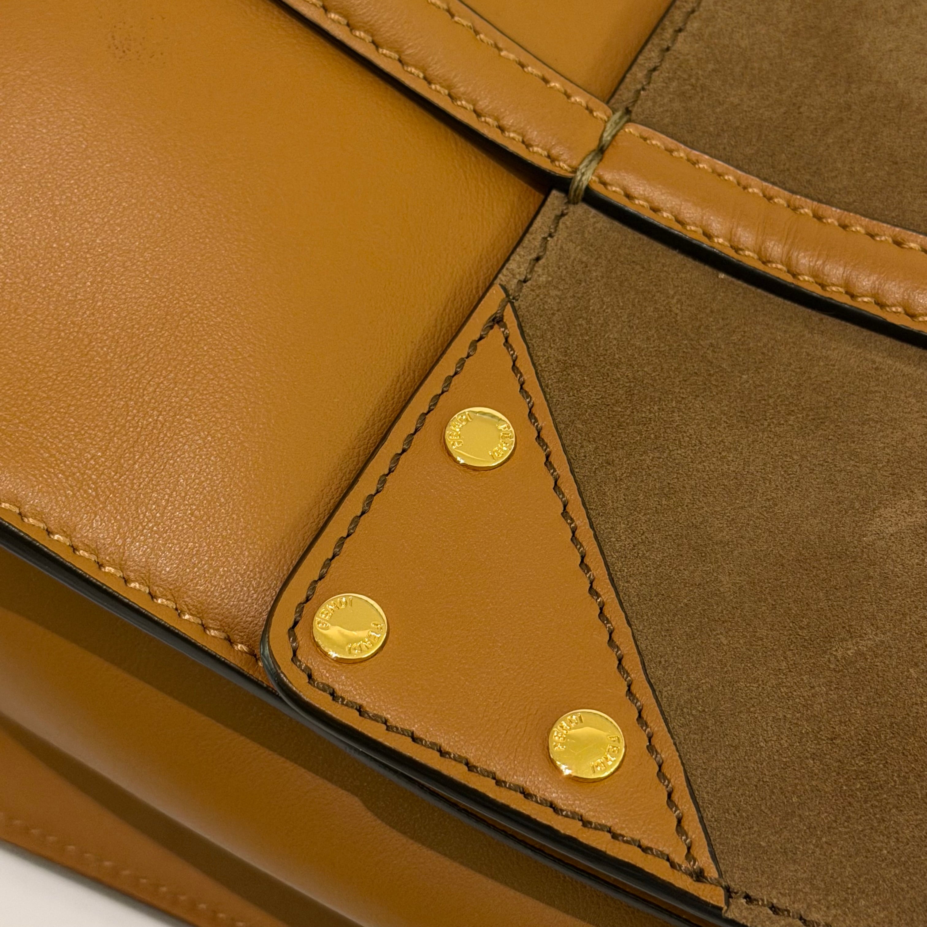Fendi Flip Leather & Suede Tote Bag | FENDI