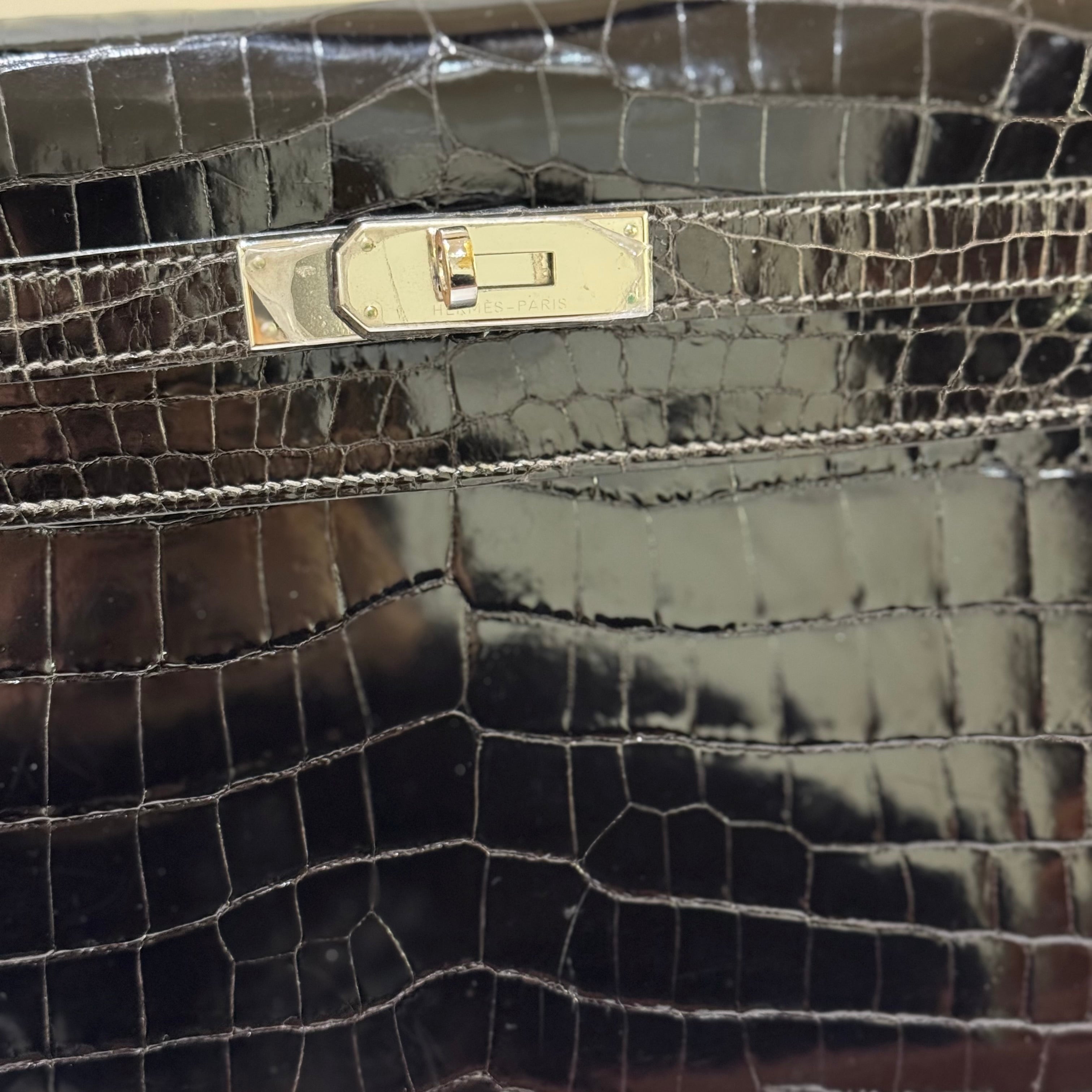 HERMES KELLY 32 MATTE CROCODILE LEATHER