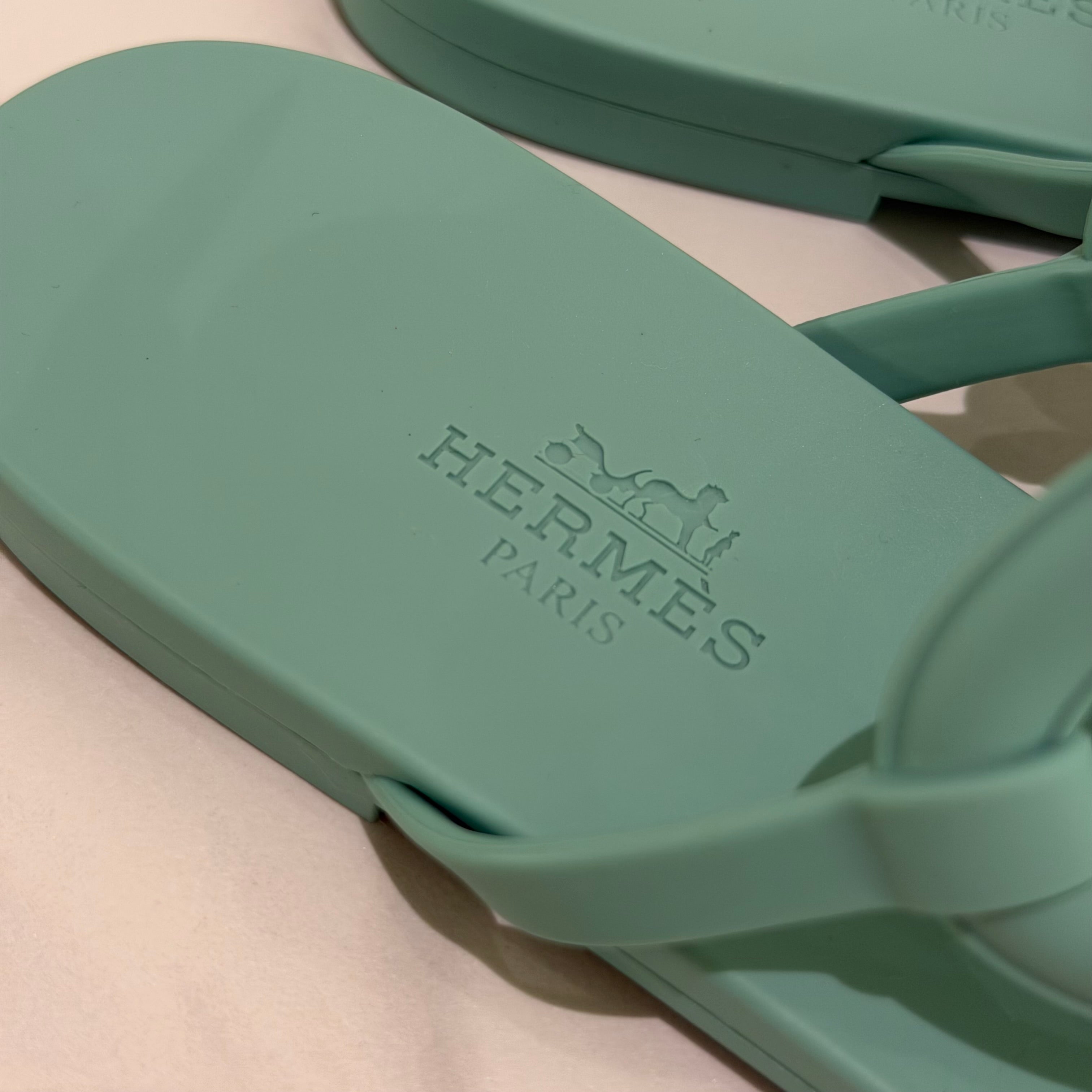 Hermes Egerie Sandals Light Blue